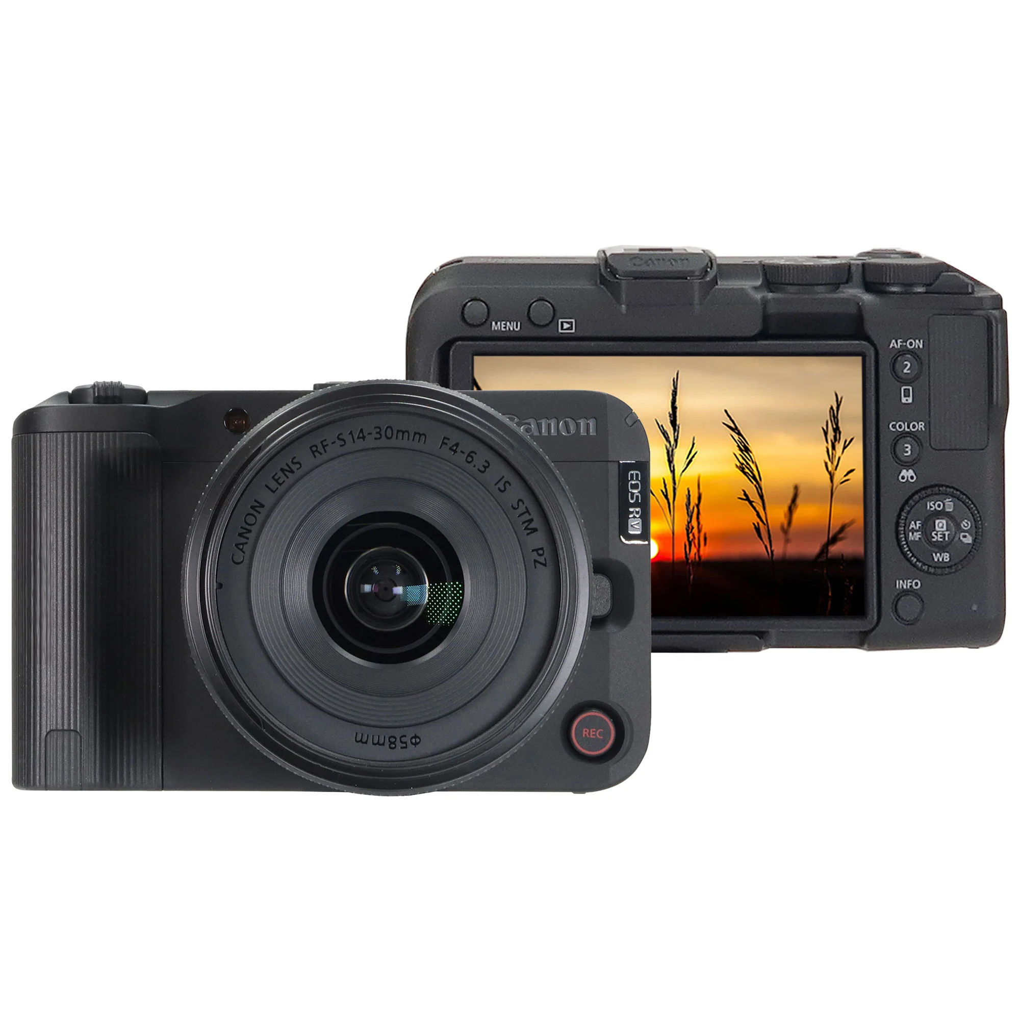 Canon EOS R50 V 4K60p Video 24.2MP Mirrorless Camera with RF-S 14-30mm f/4-6.3 IS STM PZ Lens (Canon RF) Accessory Bundle - Image 2
