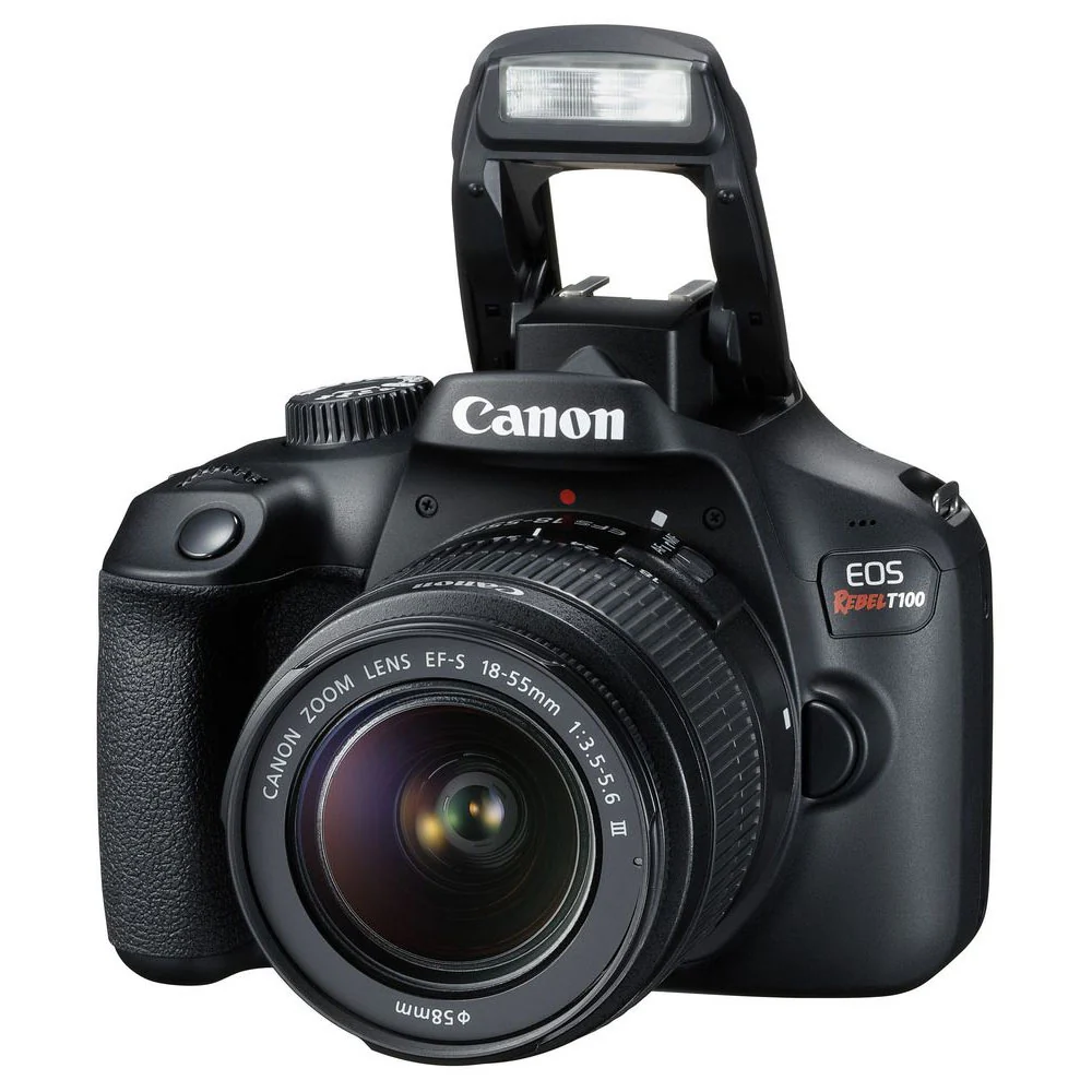 Canon EOS Rebel T100 with EF-S 18-55mm f/3.5-5.6 III Lens REFURBISHED All You Need Accessory Bundle - Image 3