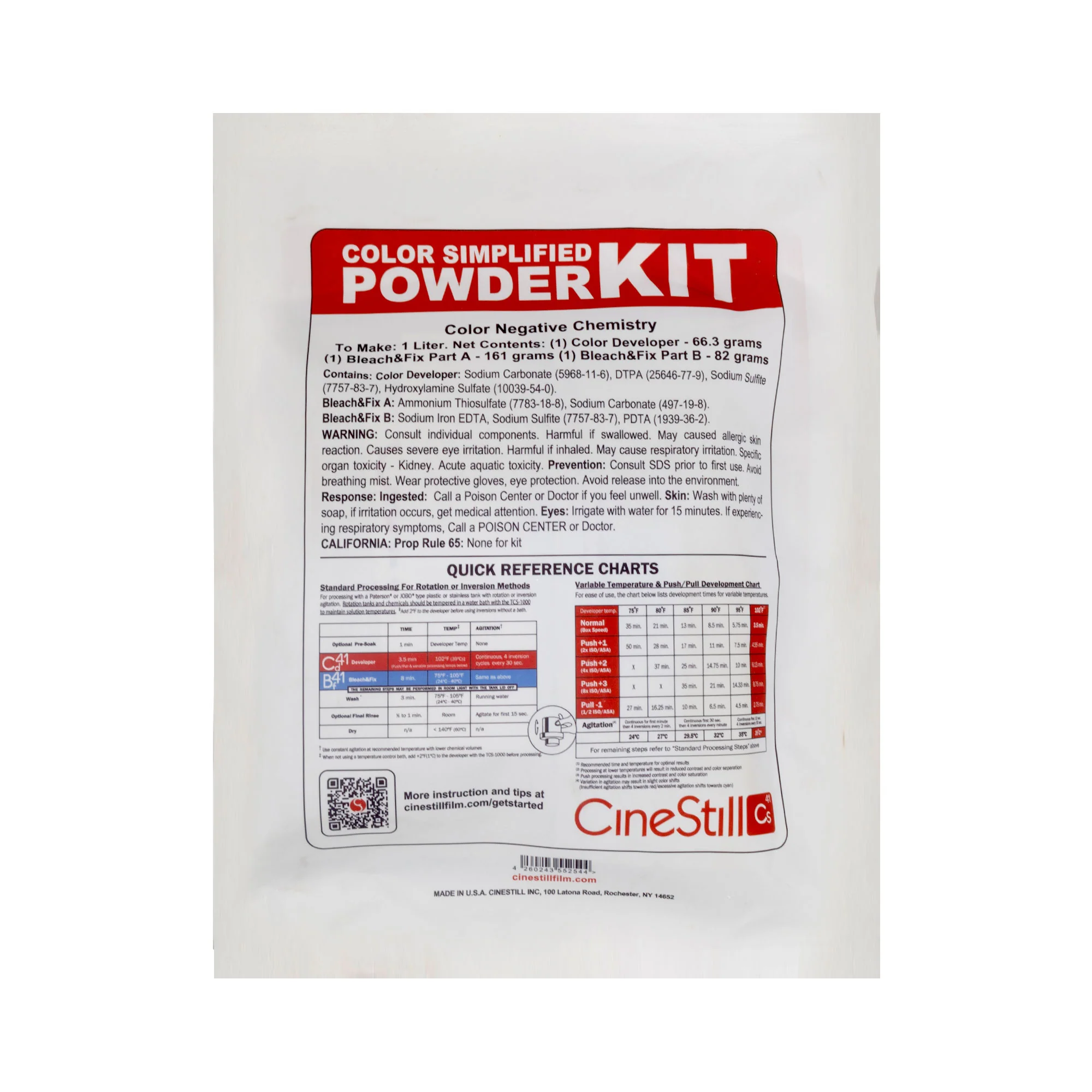 CineStill Film Cs41 Powder Developing Kit for C-41 Color Film - 3 Pack - Image 3