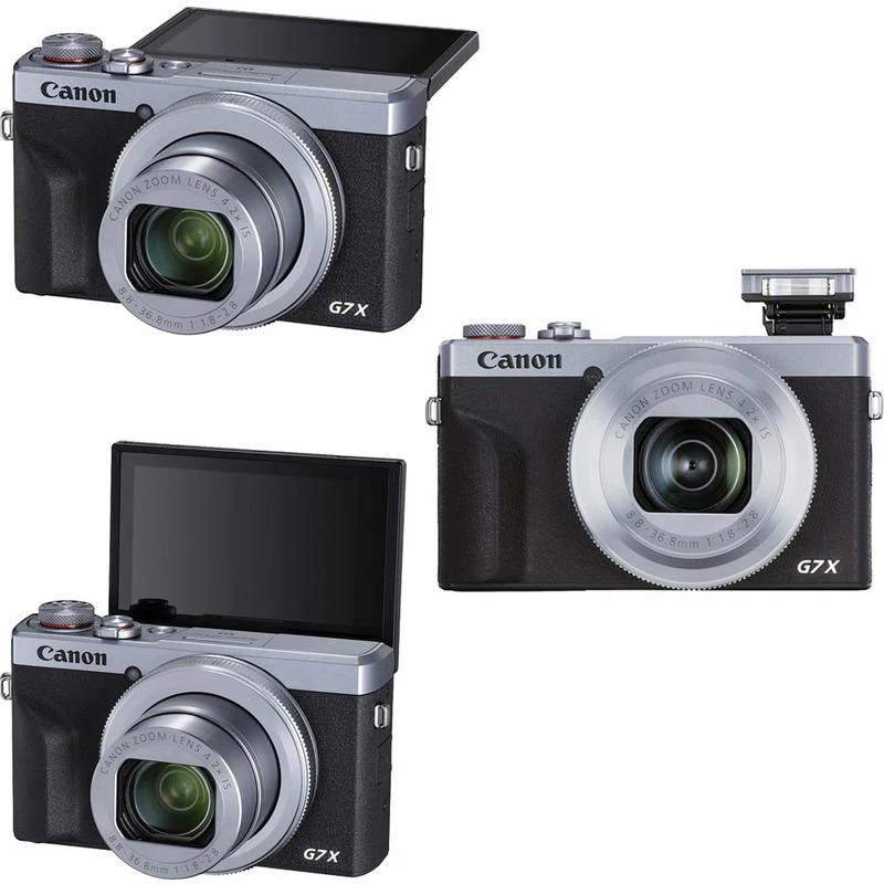 Canon PowerShot G7 X Mark III Digital Camera (Silver) + 32GB Memory Card + Vivitar Rechargeable Replacement Battery for Canon NB 13L + Vivitar Charger - Image 2