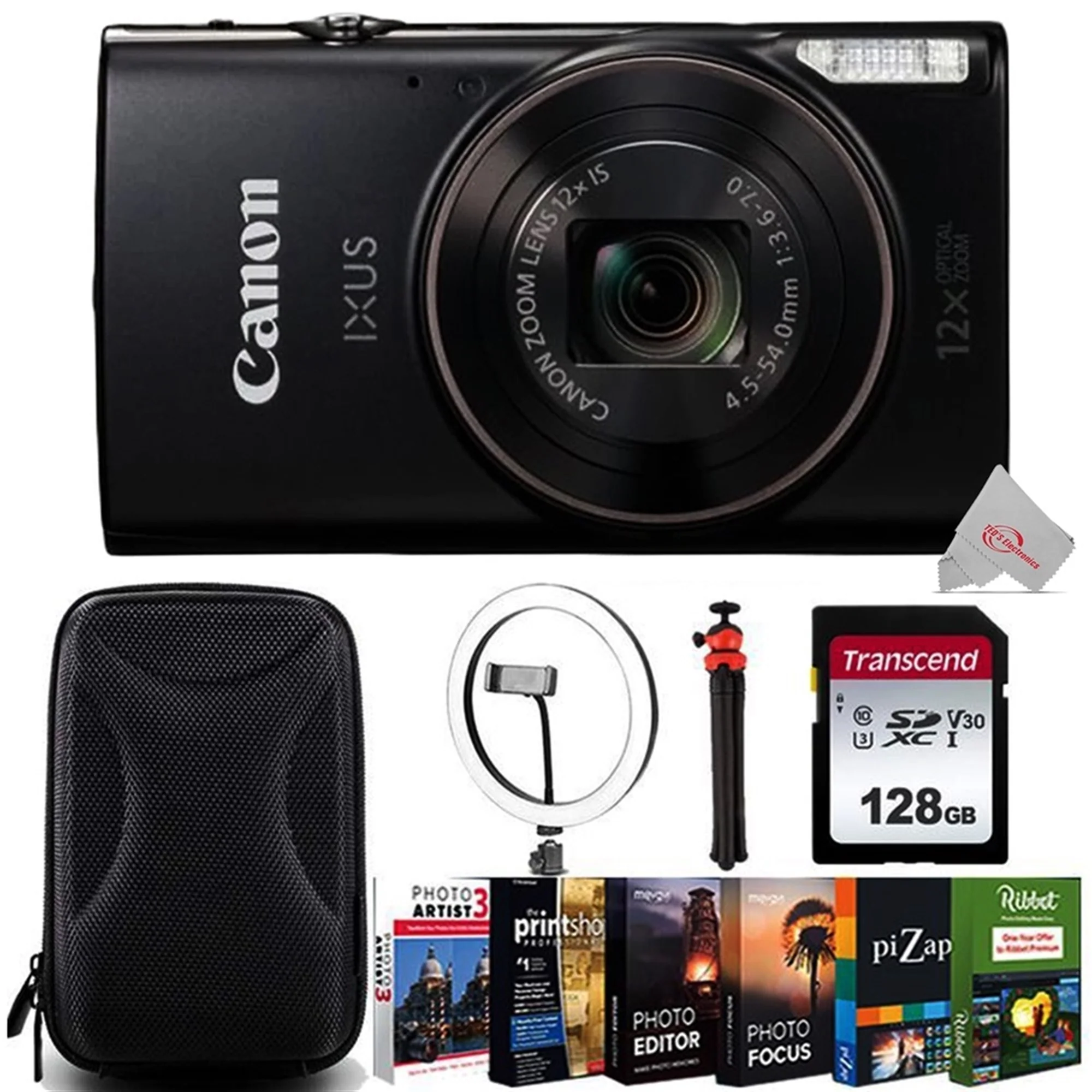Canon PowerShot IXUS 285 / Elph 360 20.2MP 12x Optical Zoom Digital Camera Vloggers Best - Image 2