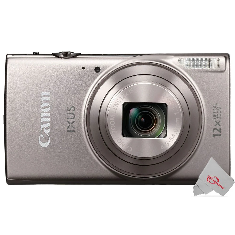 Canon PowerShot IXUS 285 / Elph 360 20.2MP 12x Optical Zoom Digital Camera Silver Kids Fun Bundle - Image 2
