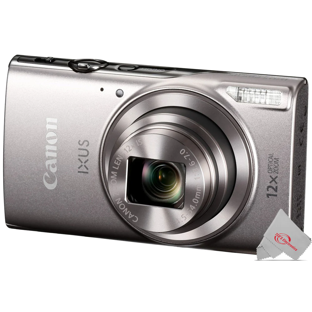 Canon PowerShot IXUS 285 / ELPH 360 HS 12X Optical Zoom Digital Camera (Silver) - Image 2