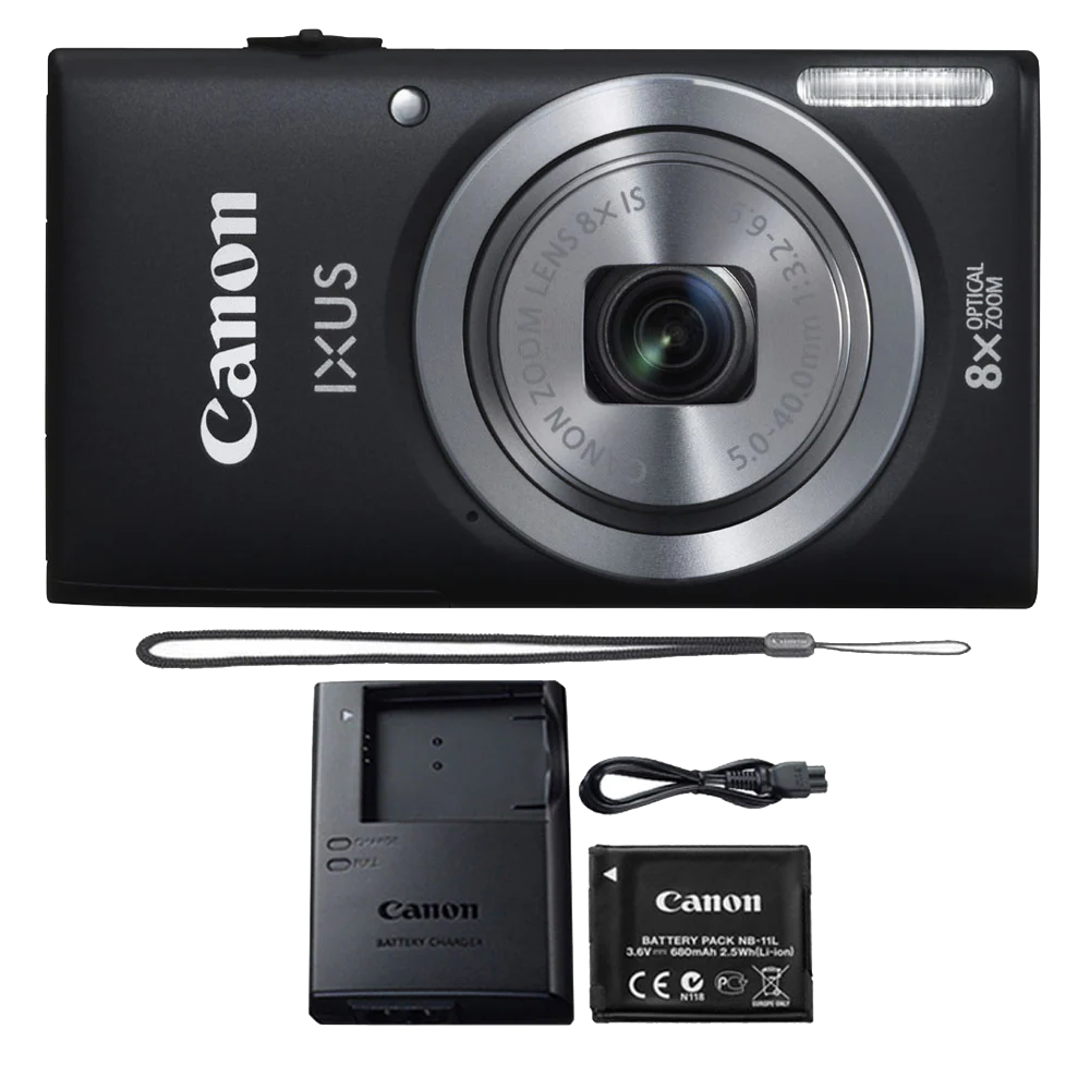 Canon PowerShot IXUS 185 / Elph 180 20MP Point and Shoot Digital Camera Black