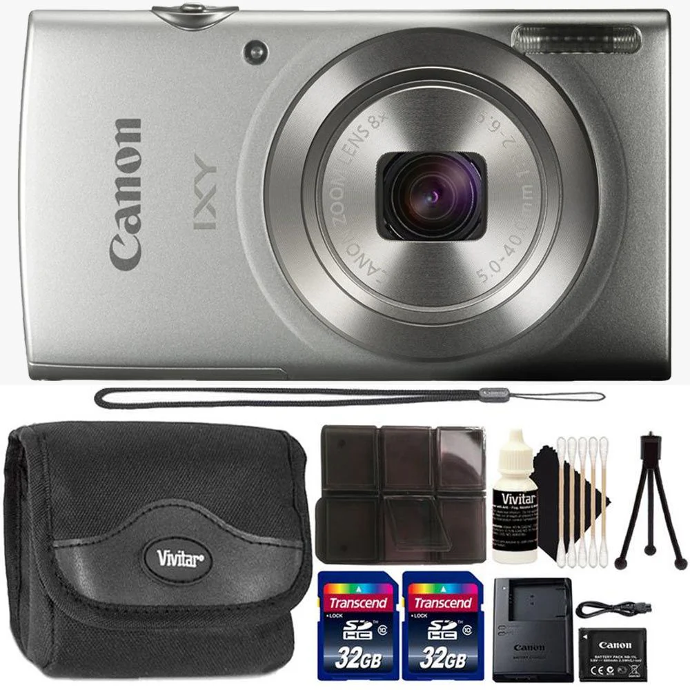 Canon PowerShot IXY 200 / Elph 180 20MP Digital Camera + Complete Starter Bundle