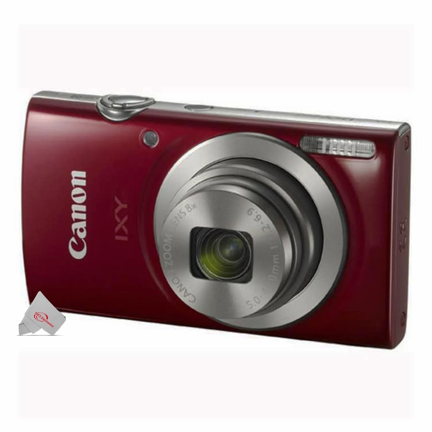 Canon PowerShot IXY 200 / Elph 180 20MP 8x Zoom Digital Camera RED + Complete Starter Bundle - Image 2