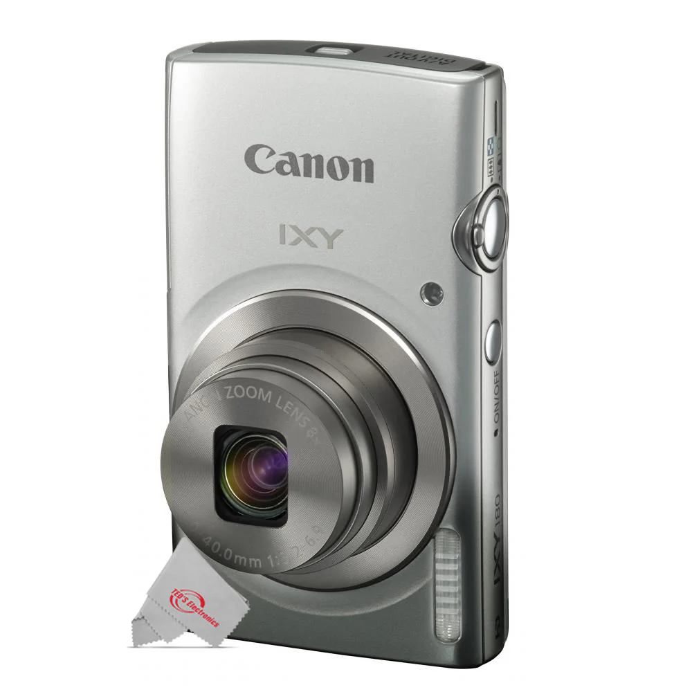 Canon PowerShot IXY 180 / Elph 180 20MP 8X Optical Zoom Point and Shoot Digital Camera Silver - Image 2