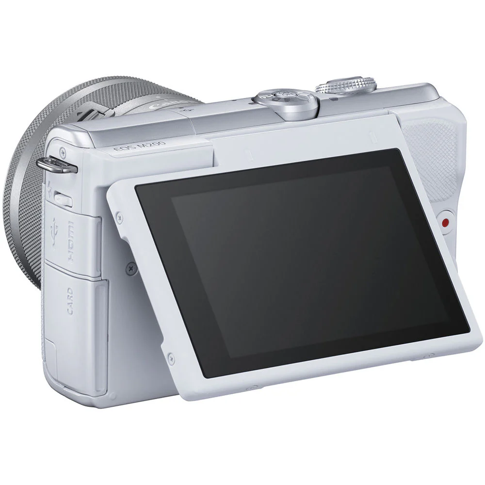Canon EOS M200 Mirrorless Digital Camera with 15-45mm lens WHITE - Image 4