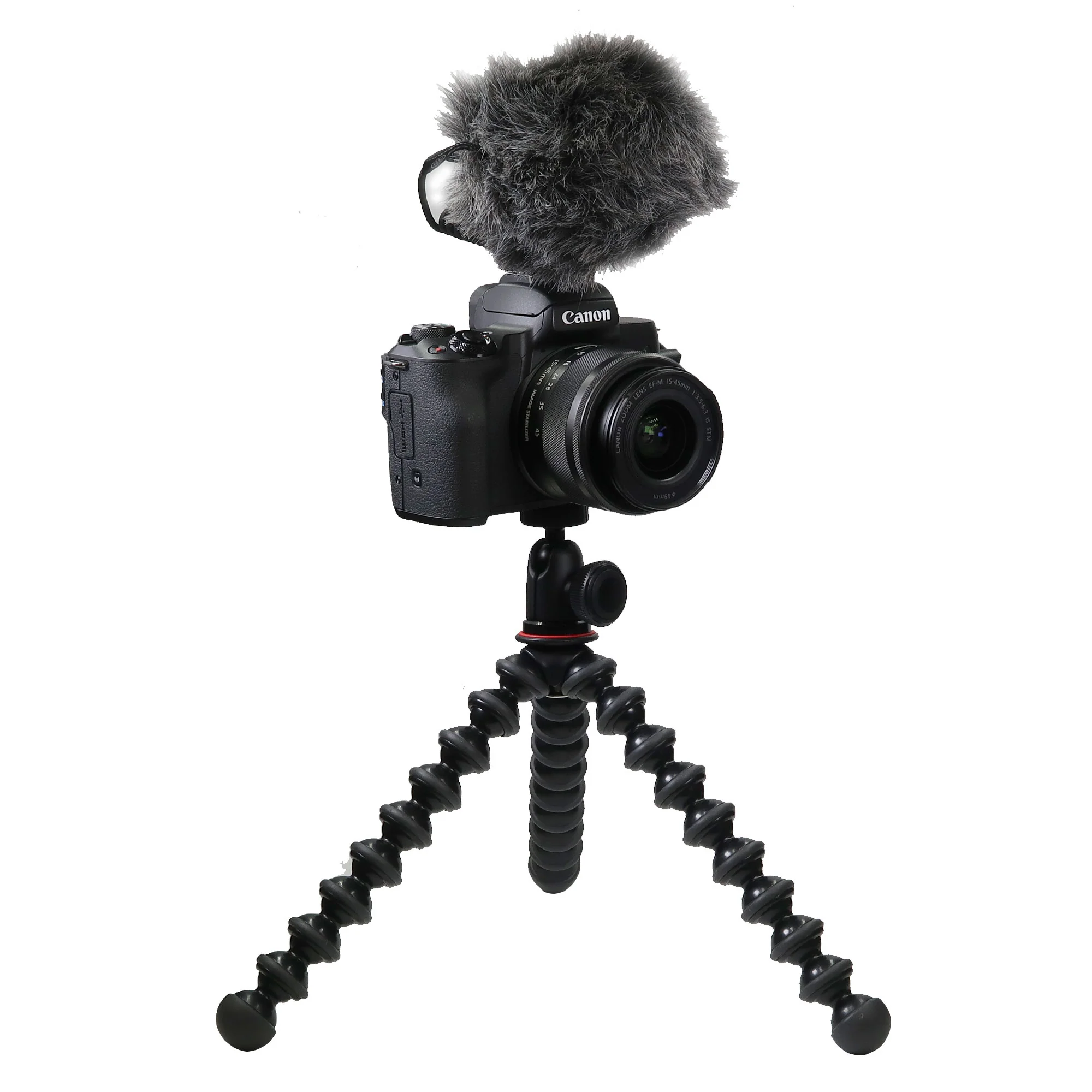 Canon EOS M50 Mark II Premium Vlogger Kit with Zoom M3 MicTrak Stereo Shotgun Mic Accessory Bundle - Image 3