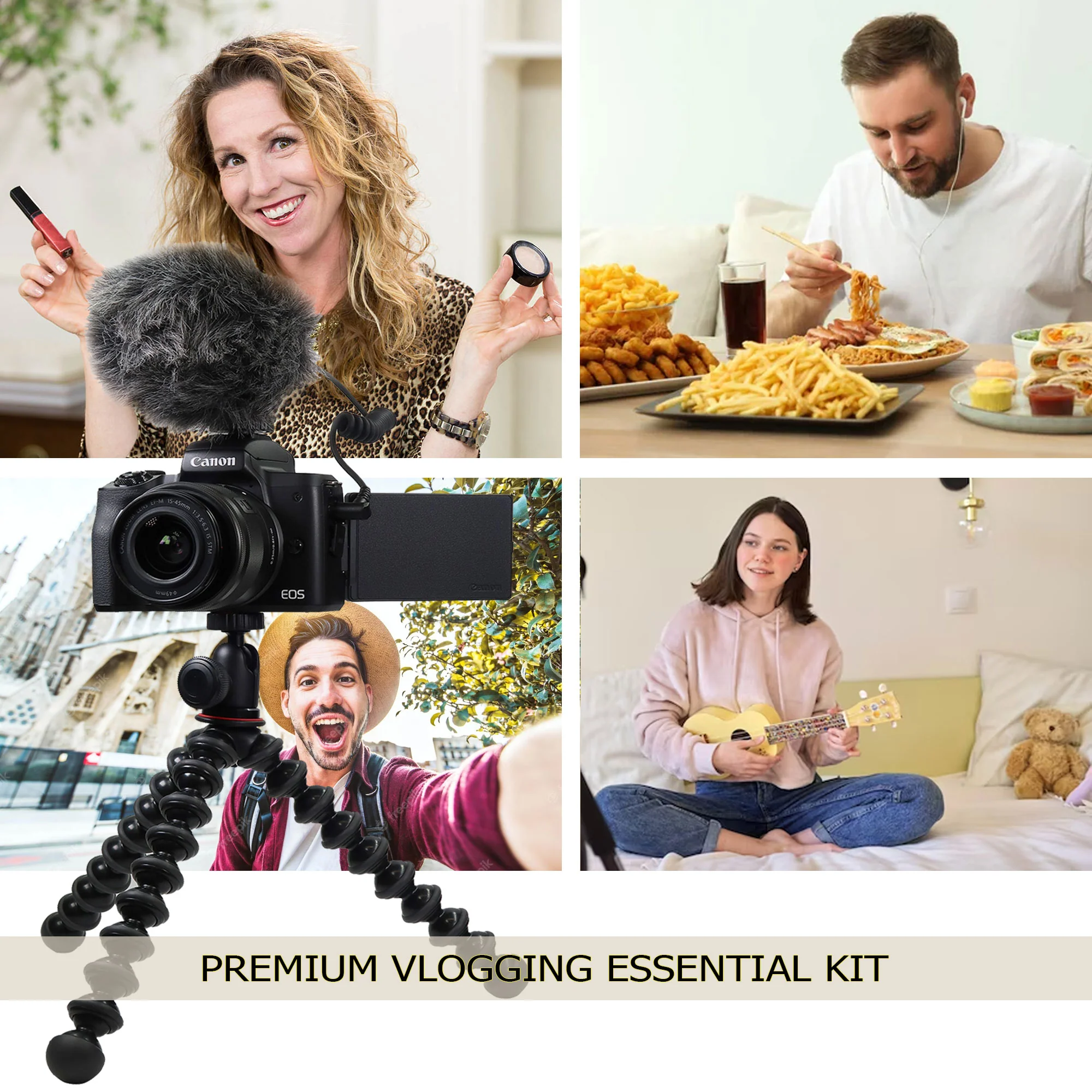 Canon EOS M50 Mark II Premium Vlogger Kit - Canon EOS M50 II Camera, EF-M 15-45mm f/3.5-6.3 IS STM lens, Joby Gorillapod, Rode Compact VideoMicro Microphone and 32GB Memory Card - Image 9
