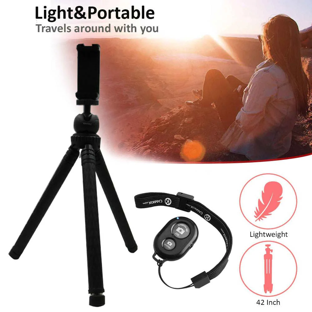 Canon Powershot Pick Ptz Camera with 4.5" Lens Case w/ Neck Strap and 42" Foldable Travel Tripod 360° Ball Head Rotation w/ Smart Photo Cradle & Remote Bundle - Image 4