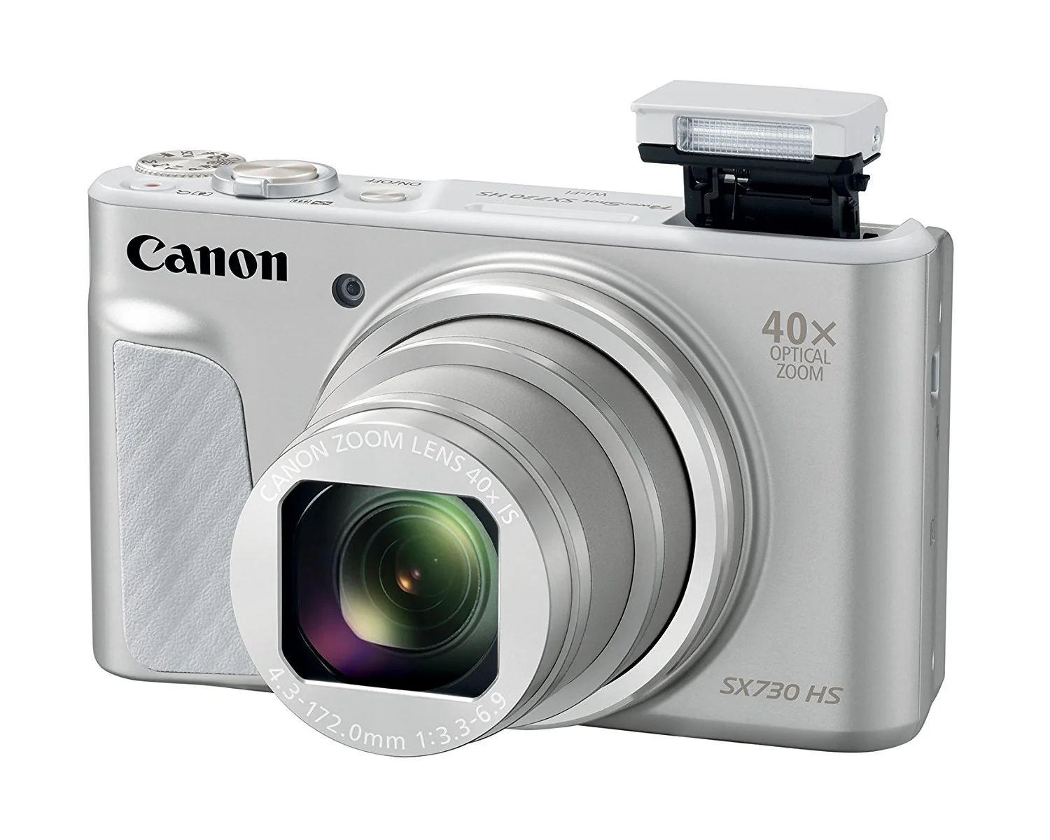 Canon PowerShot SX730 Digital Camera w/40x Optical Zoom & 3 Inch Tilt LCD - Wi-Fi, NFC, & Bluetooth Enabled (SILVER) - Image 2