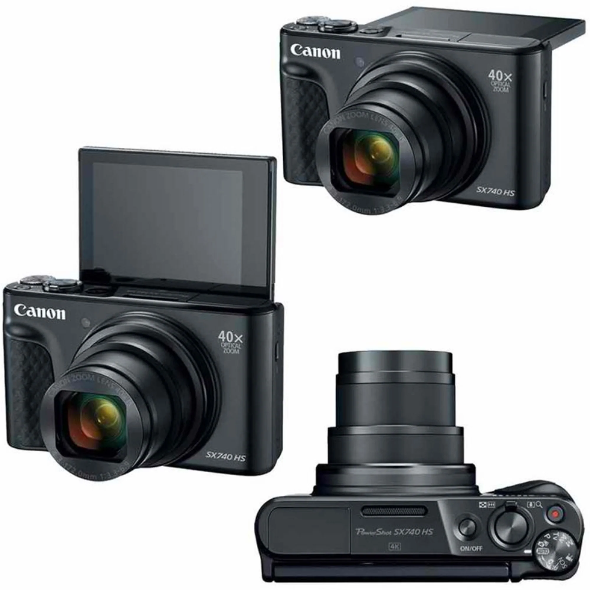 Canon PowerShot SX740 HS Digital Camera (Black) + 64GB Memory Card - Image 2