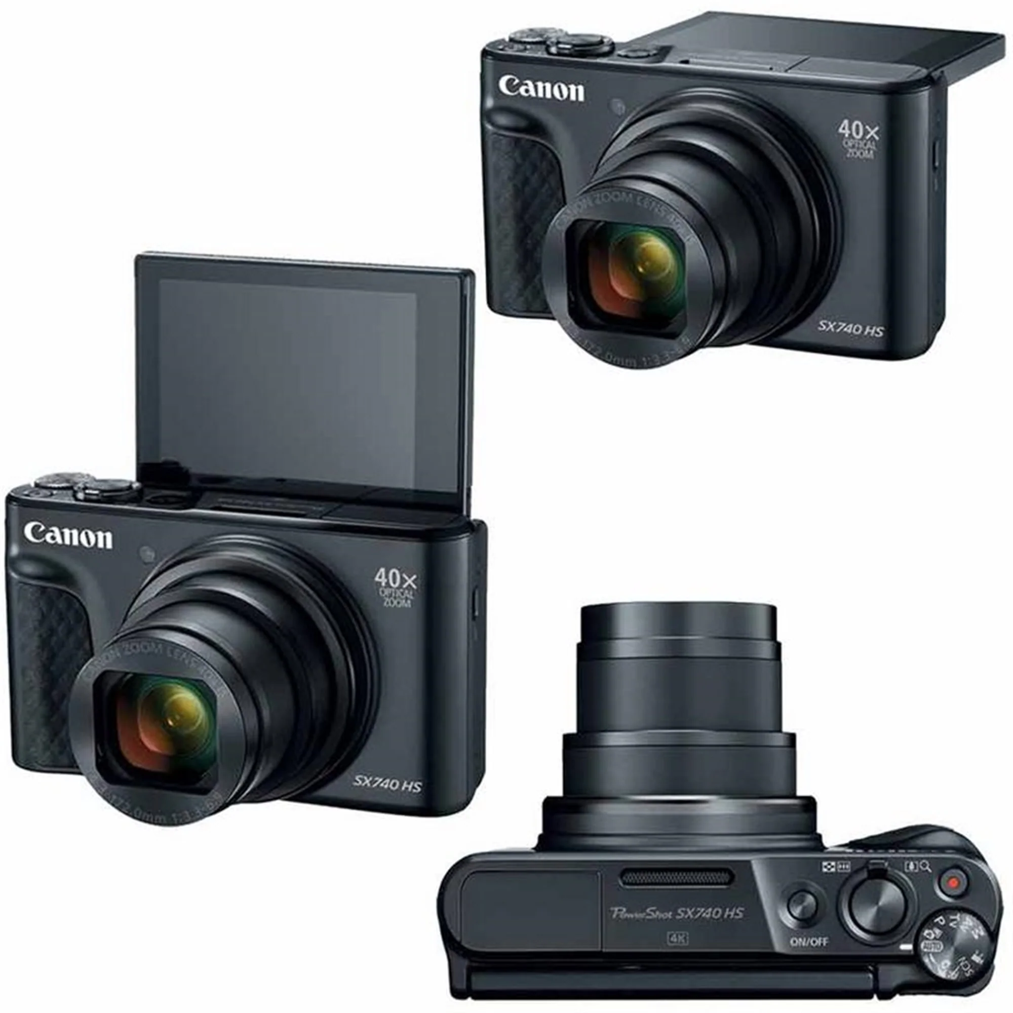 Canon PowerShot SX740 HS Digital Camera + 32GB Memory Card + Wallet + Reader + Slave Flash + Photo Editing Software Bundle + 100 Lens Tissue + Backpack + Flexible Tripod + 62 Inches Monopod + 3pc Cleaning kit - Image 2