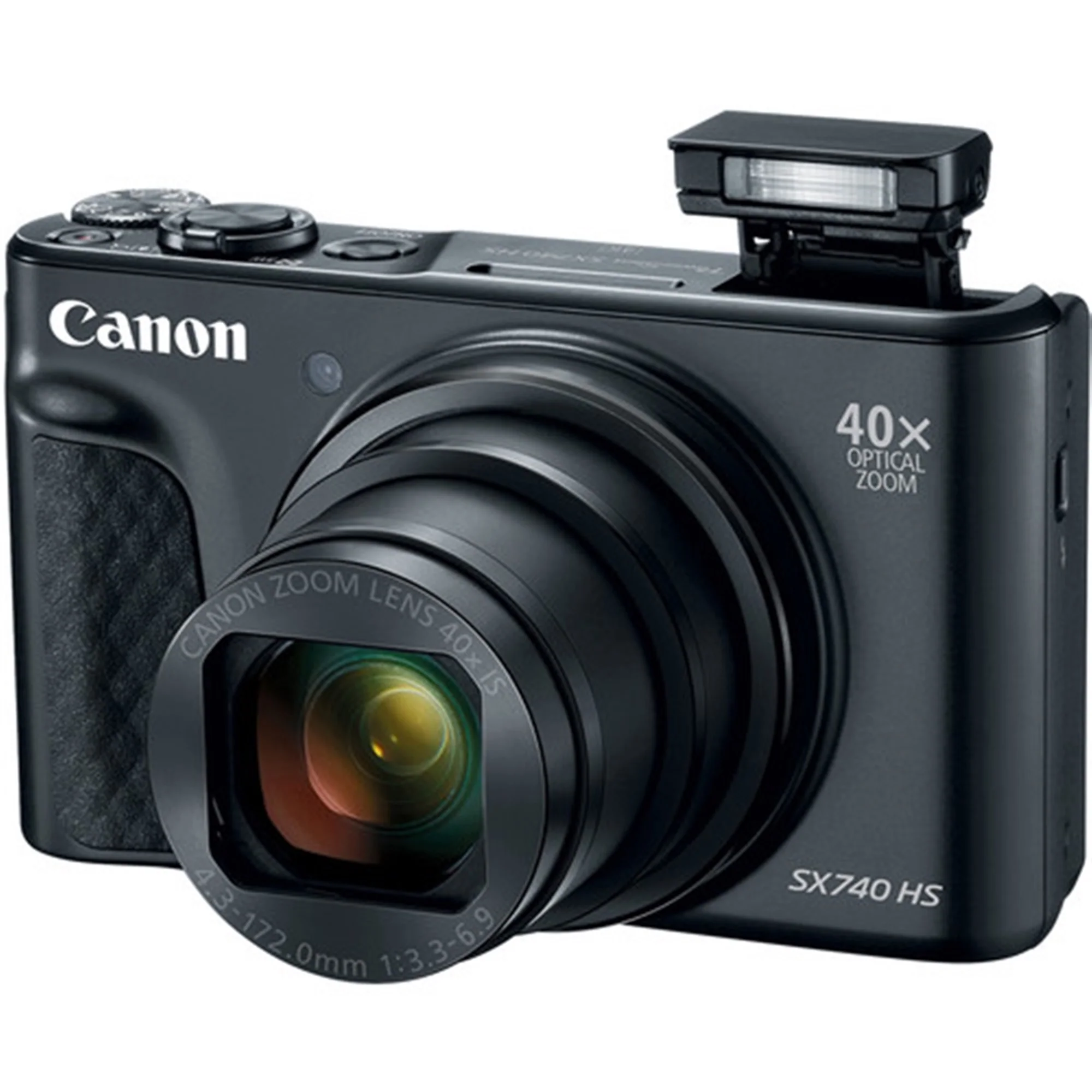 Canon PowerShot SX740 20.3MP CMOS 4K 1080p Video 40x Zoom Wifi / NFC Digital Camera Black - Image 3