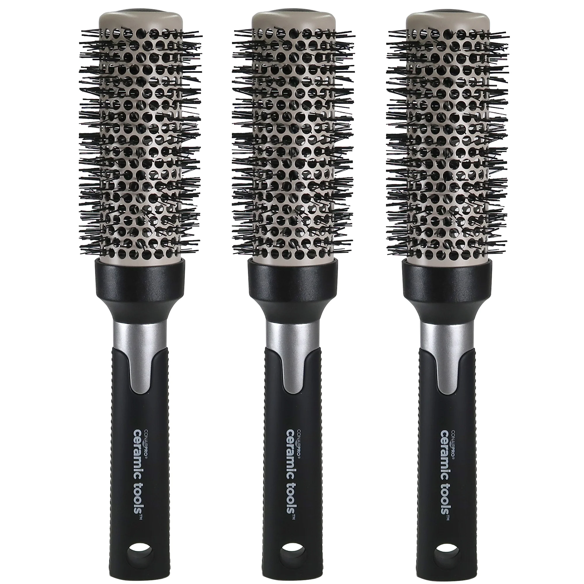 3x ConairPro Ceramic Tools Medium Round Brush 2" (#CPBCTR2)