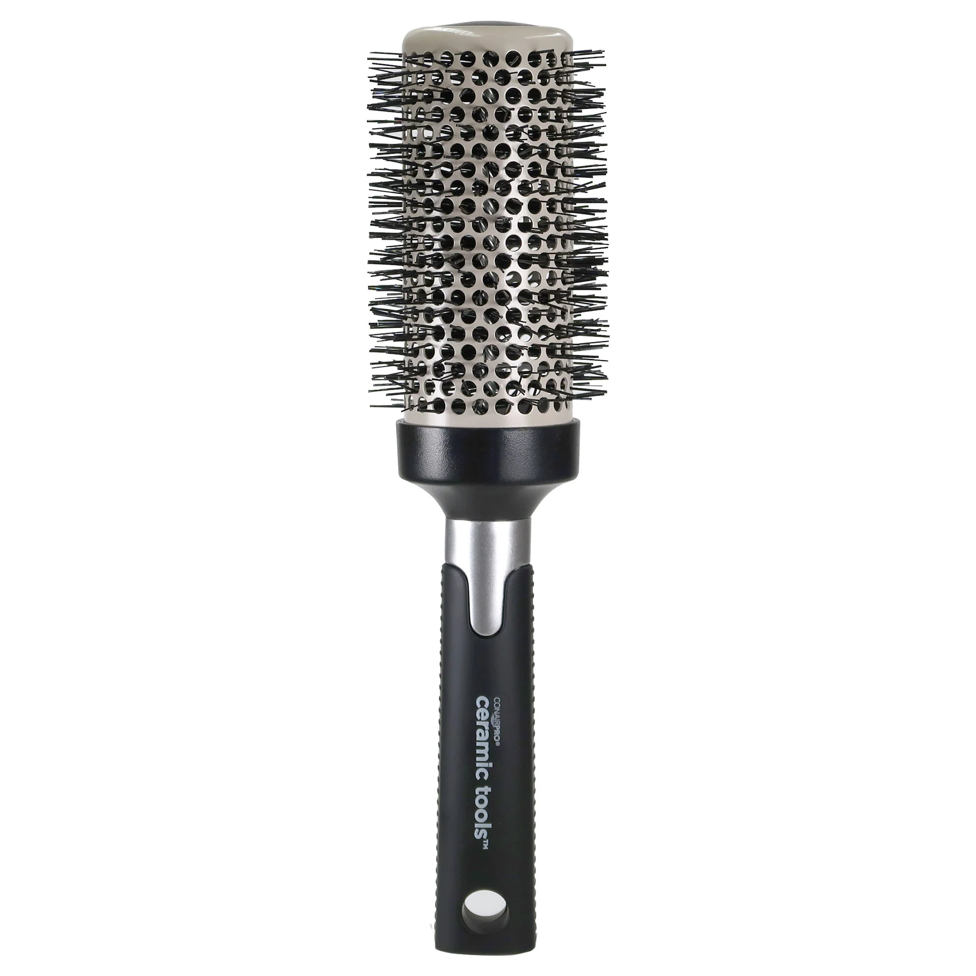 Conair Pro Ceramic Tools Large Round Brush 2½" CPBCTR25 with Conair Pro Ceramic Tools Medium Round Brush 2" CPBCTR2 and Conair Pro Ergo-Grip Vented Brush - Image 3