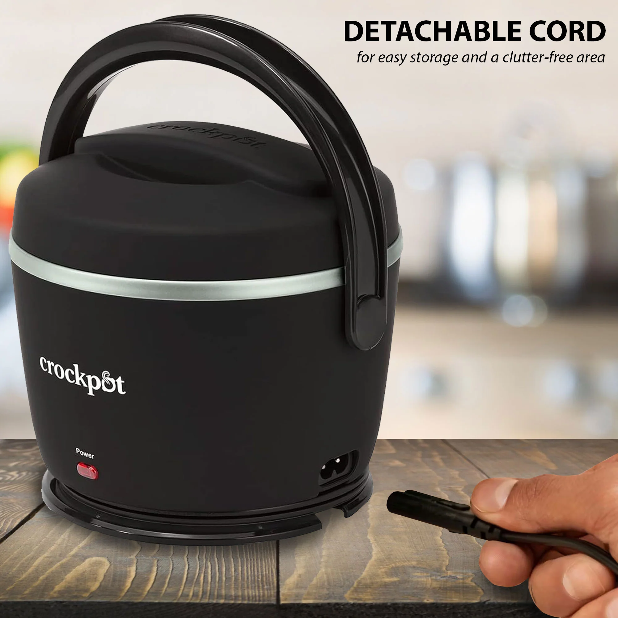 Crock-Pot Electric Lunch Box, Portable Food Warmer for On-the-Go, 20-Ounce (591 mL), Black Licorice - Image 5