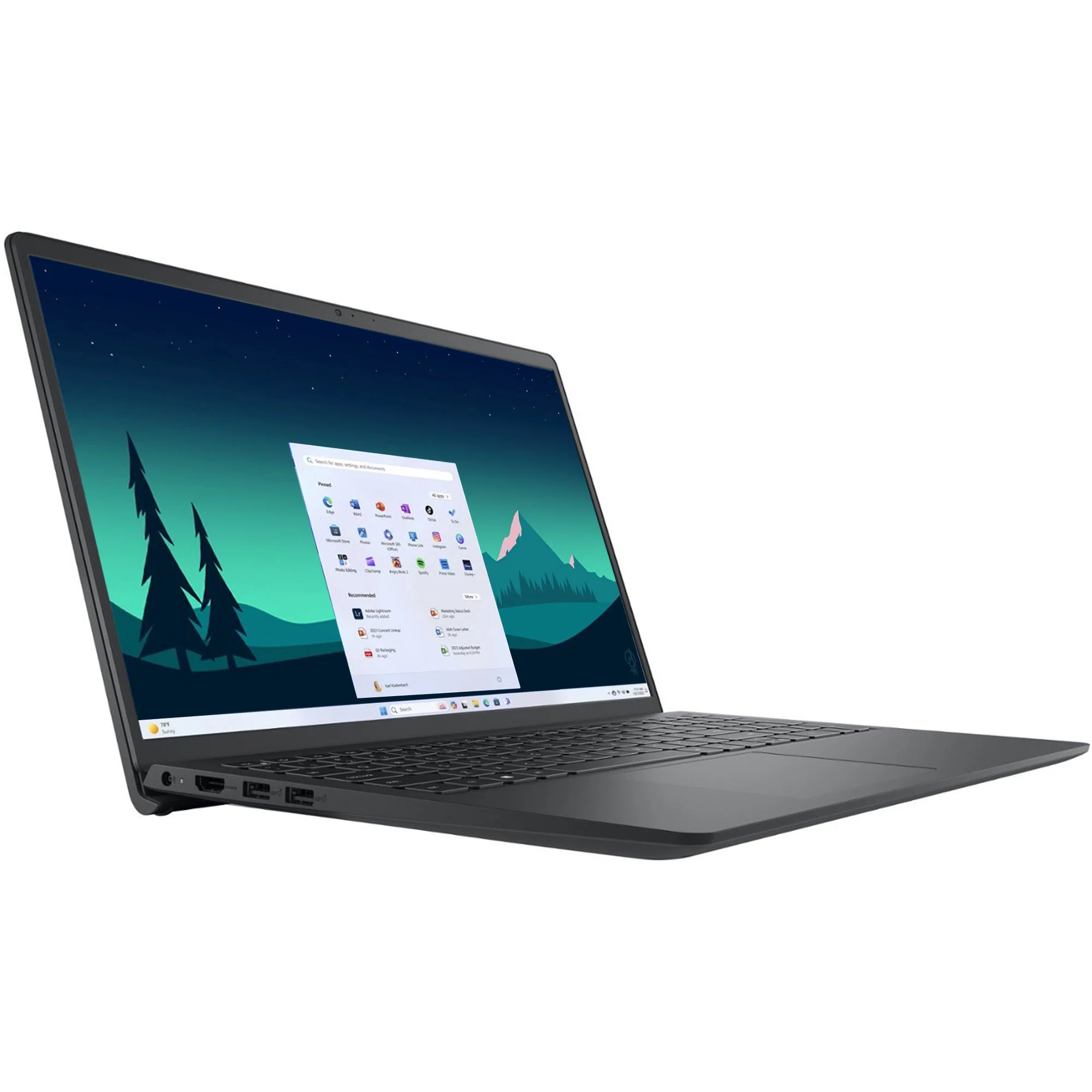 Dell Inspiron 15 3520 Touch Laptop Intel Core i5 8GB Memory 256GB SSD (Black) with Splash Proof Wear Resistant Polyester Fiber Computer Briefcase Laptop Bag for 15.6" Laptops - Image 2