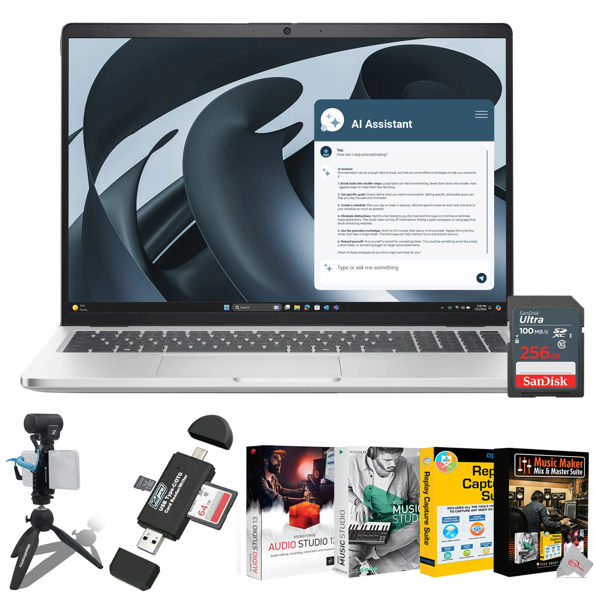 Dell 16" Pro 16 Plus Laptop - AMD Ryzen 7 PRO 250 - 16GB RAM (Silver) Refurbished All-In-One Bundle