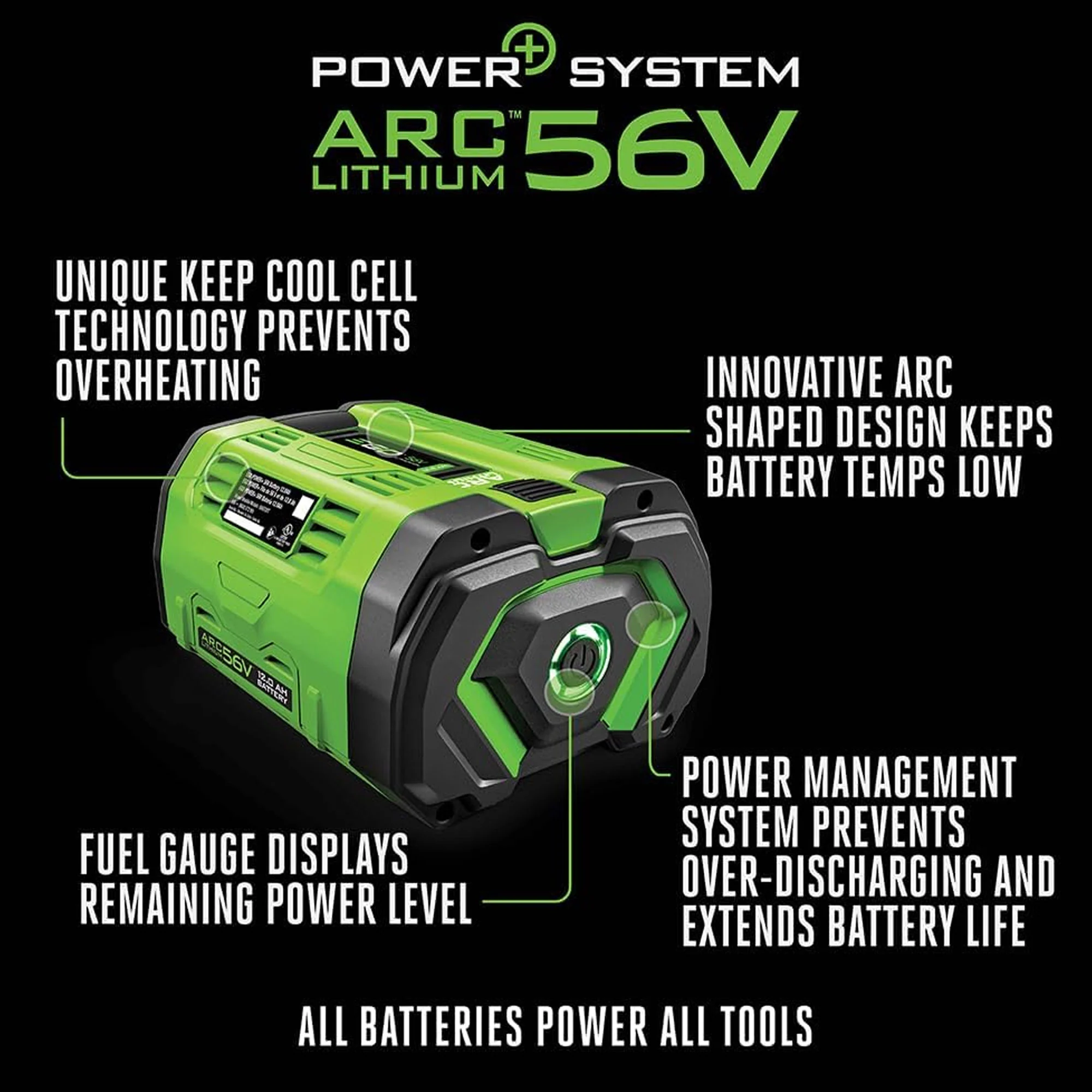 EGO POWER+ Lithium-Ion Battery 56V, 12.0Ah (BA6720T) - Image 4