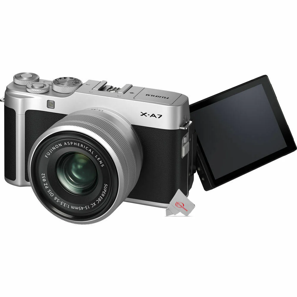 FUJIFILM X-A7 Mirrorless Digital Camera With 15-45mm lens Silver - Image 2