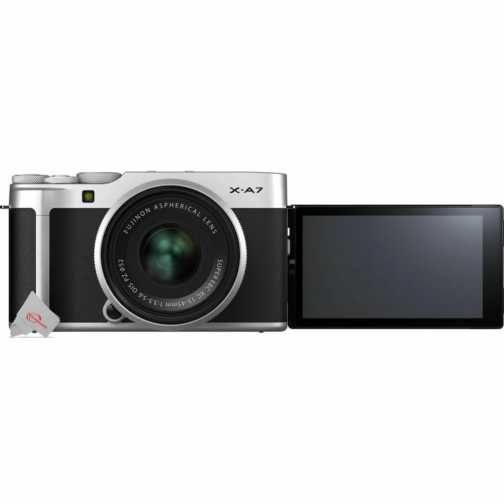 FUJIFILM X-A7 Mirrorless Digital Camera With 15-45mm lens Silver - Image 3
