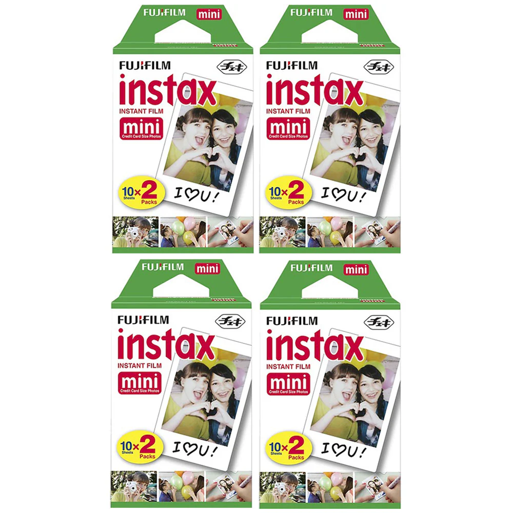 Fujifilm Instax Instant Mini Film 80 Shots + 4 Rechargeable Batteries and Charger + 3pc Cleaning Kit - Image 2