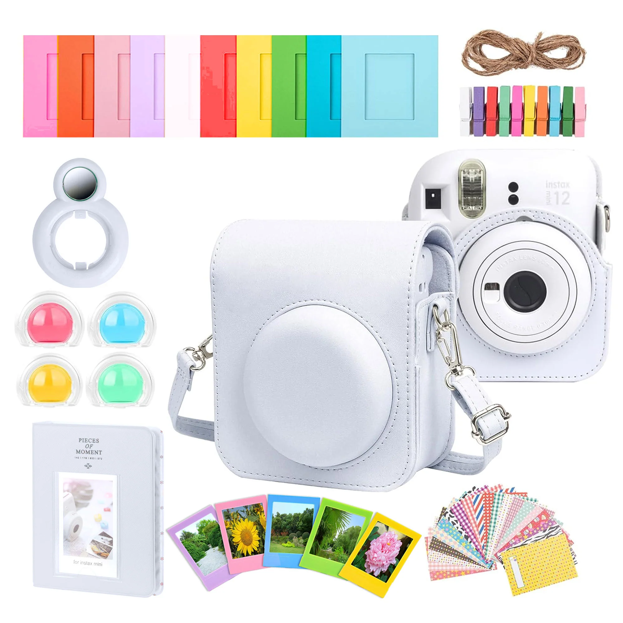 Fujifilm Instax Mini 12 Clay White All-In-1 Camera Bundle Gift Set - Image 7