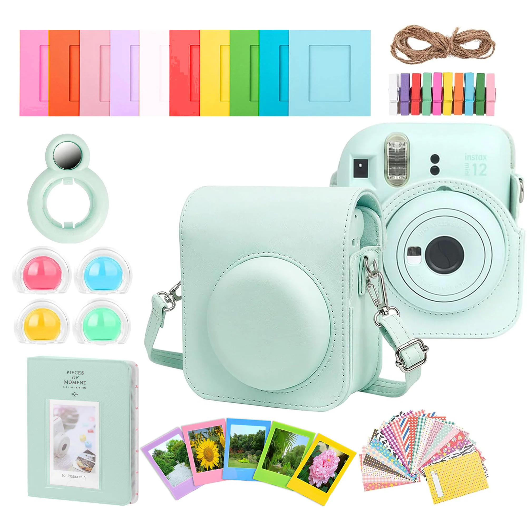 Fujifilm Instax Mini 12 Mint Green All-In-One Camera Bundle Accessory Gift Set - Image 7