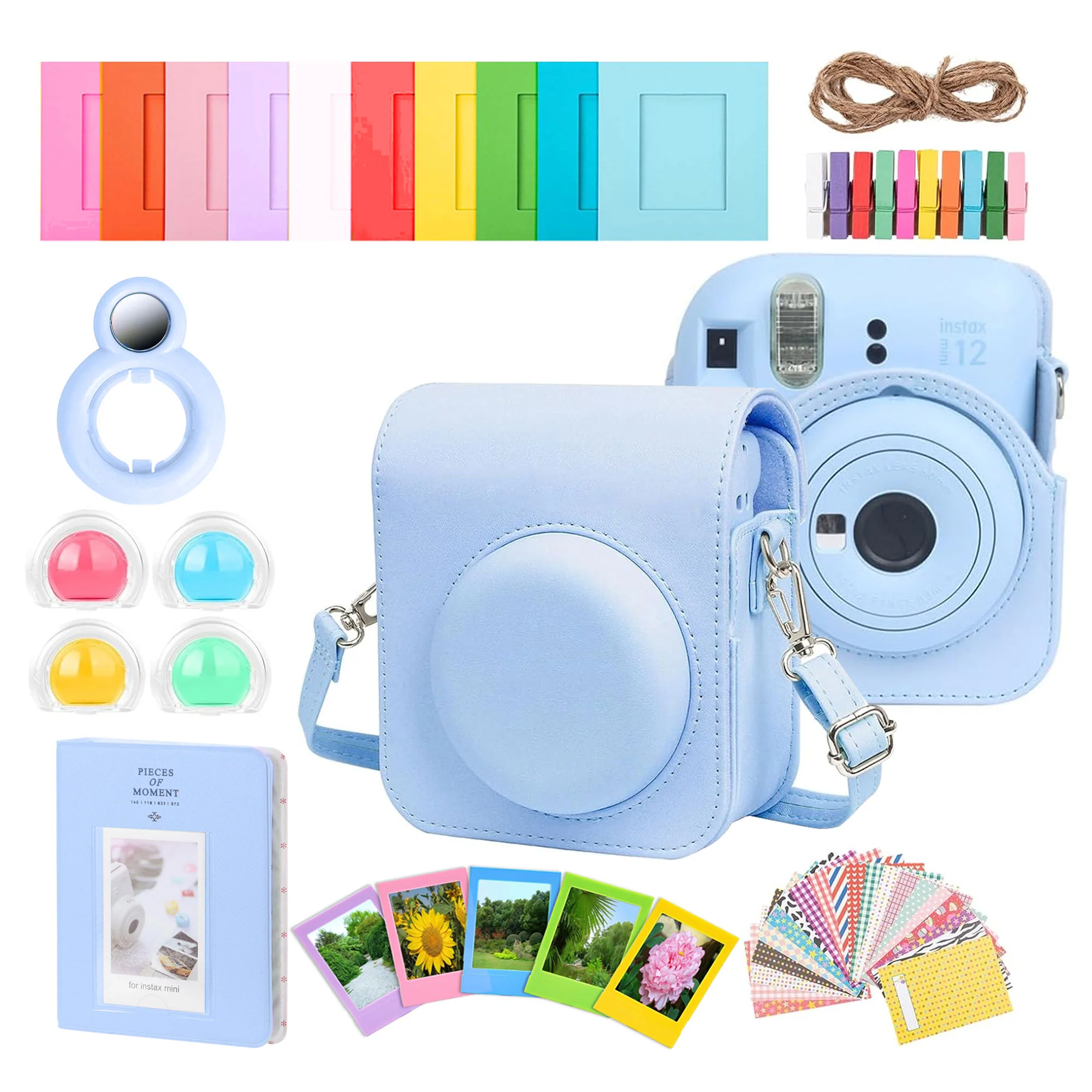Fujifilm Instax Mini 12 Pastel Blue All-In-One Camera Bundle Accessory Gift Set - Image 7