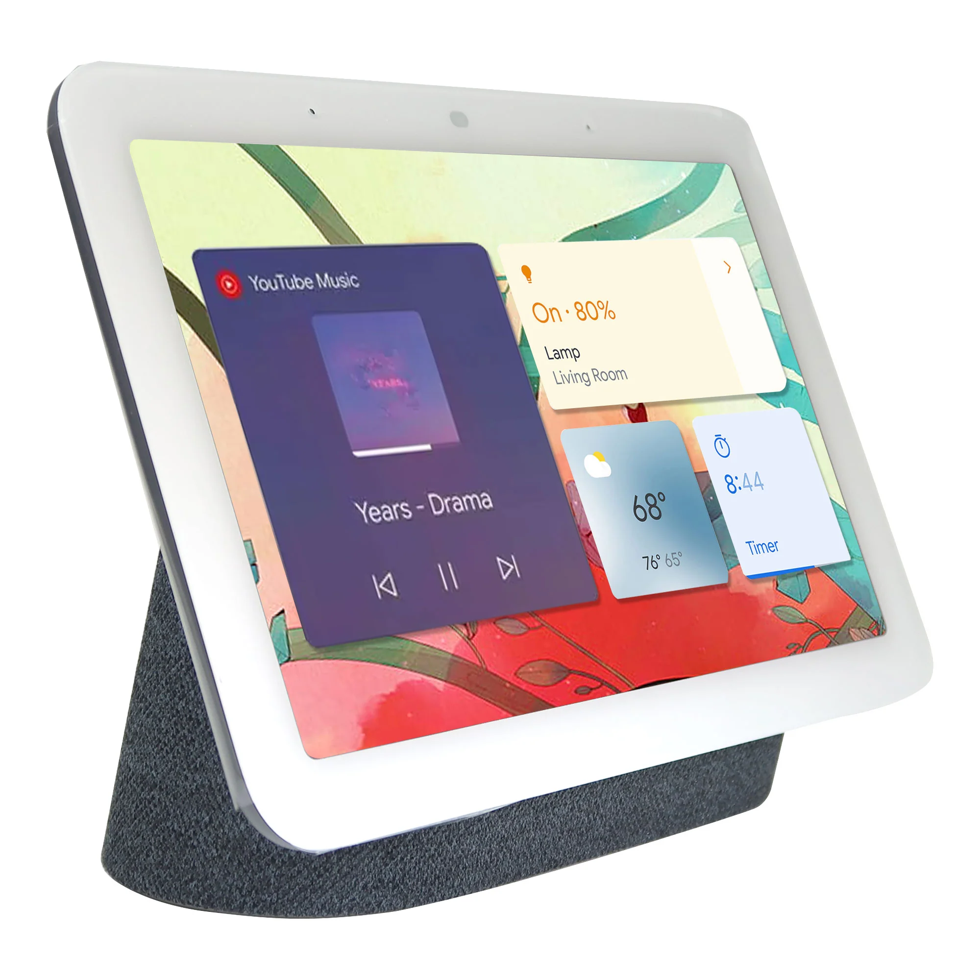 Google Nest Audio Smart Speaker (Sand) with Google Nest Hub 2nd Gen (Charcoal) - Image 2
