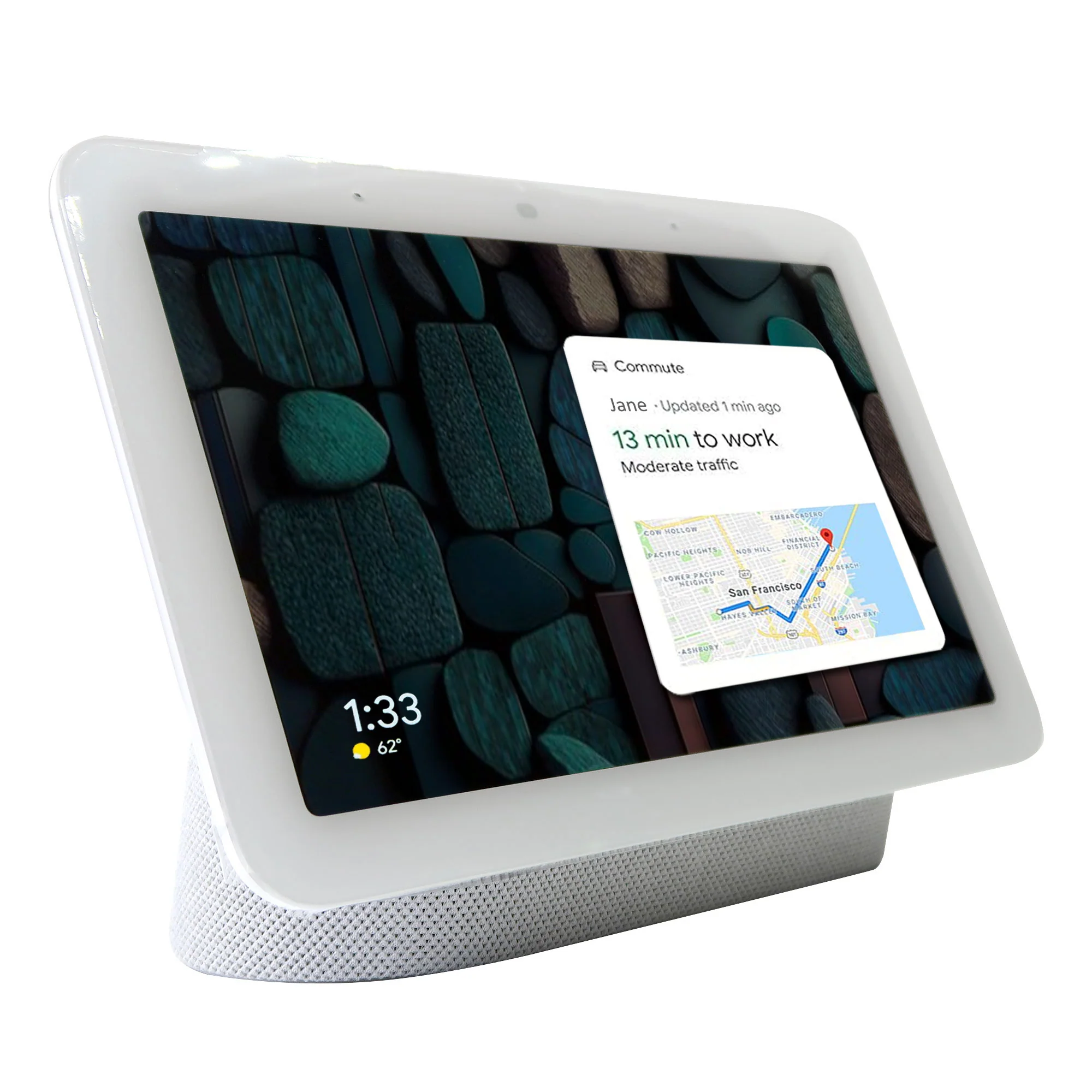 Google Nest Hub 2nd Gen Smart Home Display with Google Assistant (Chalk) and 2x Google Nest Video Battery Doorbell (White) - Image 2