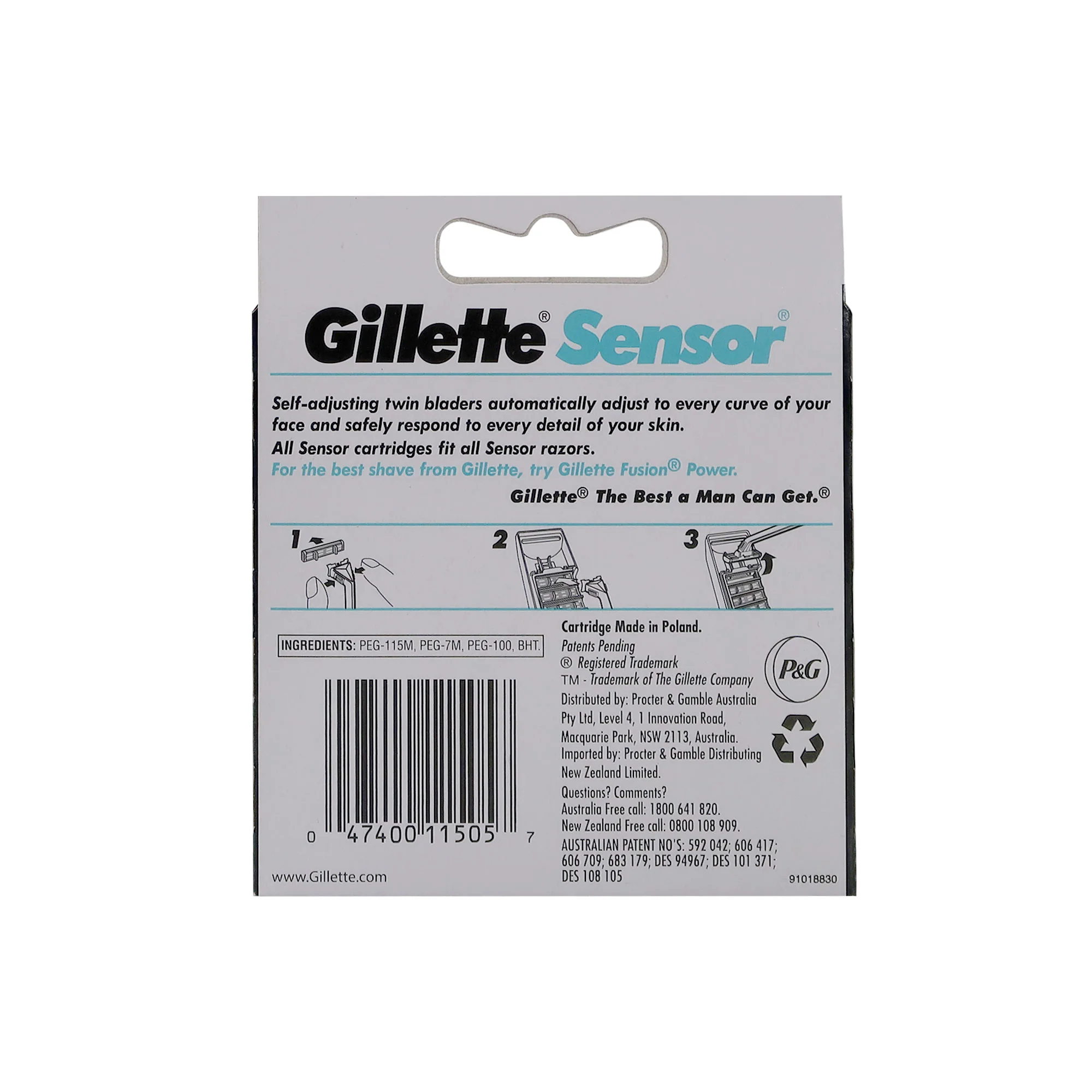 Gillette Mens Sensor Cartridges 10 Count - Image 2