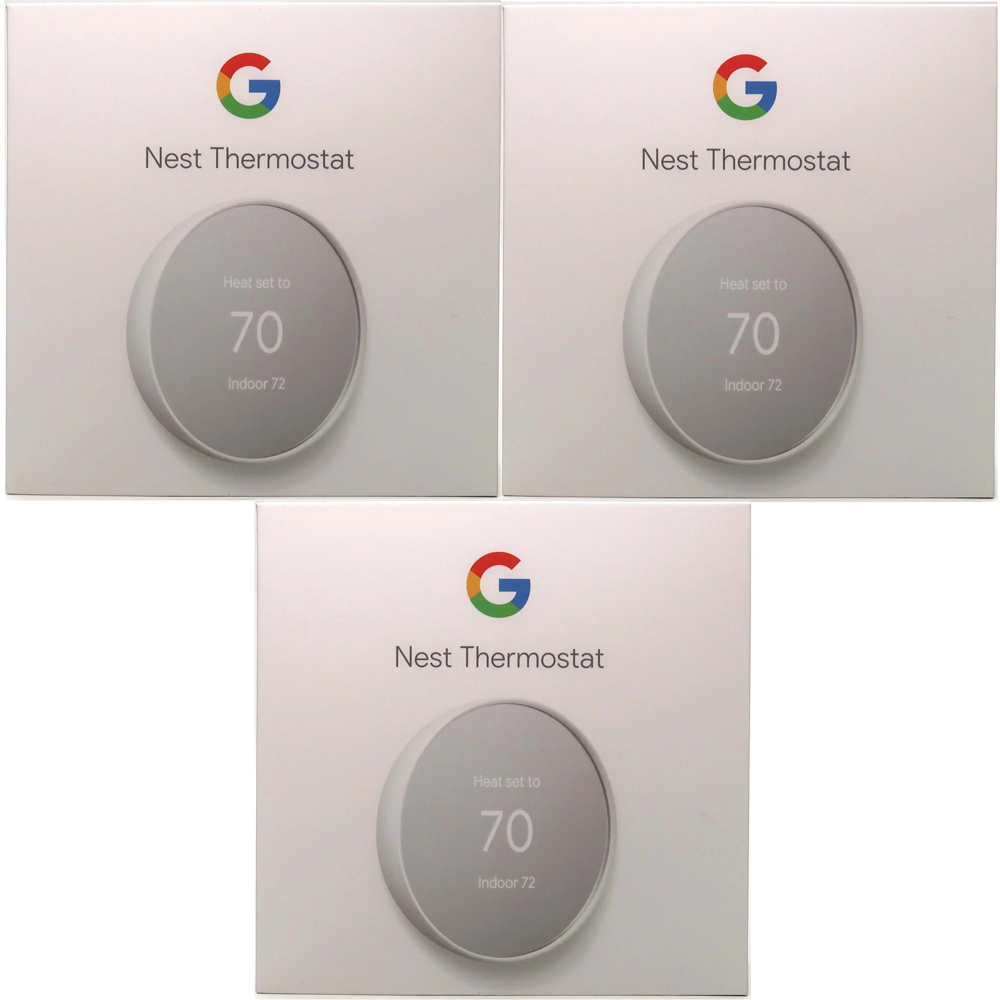 3 Units Google Nest Smart Programmable Wifi Thermostat for Home Snow