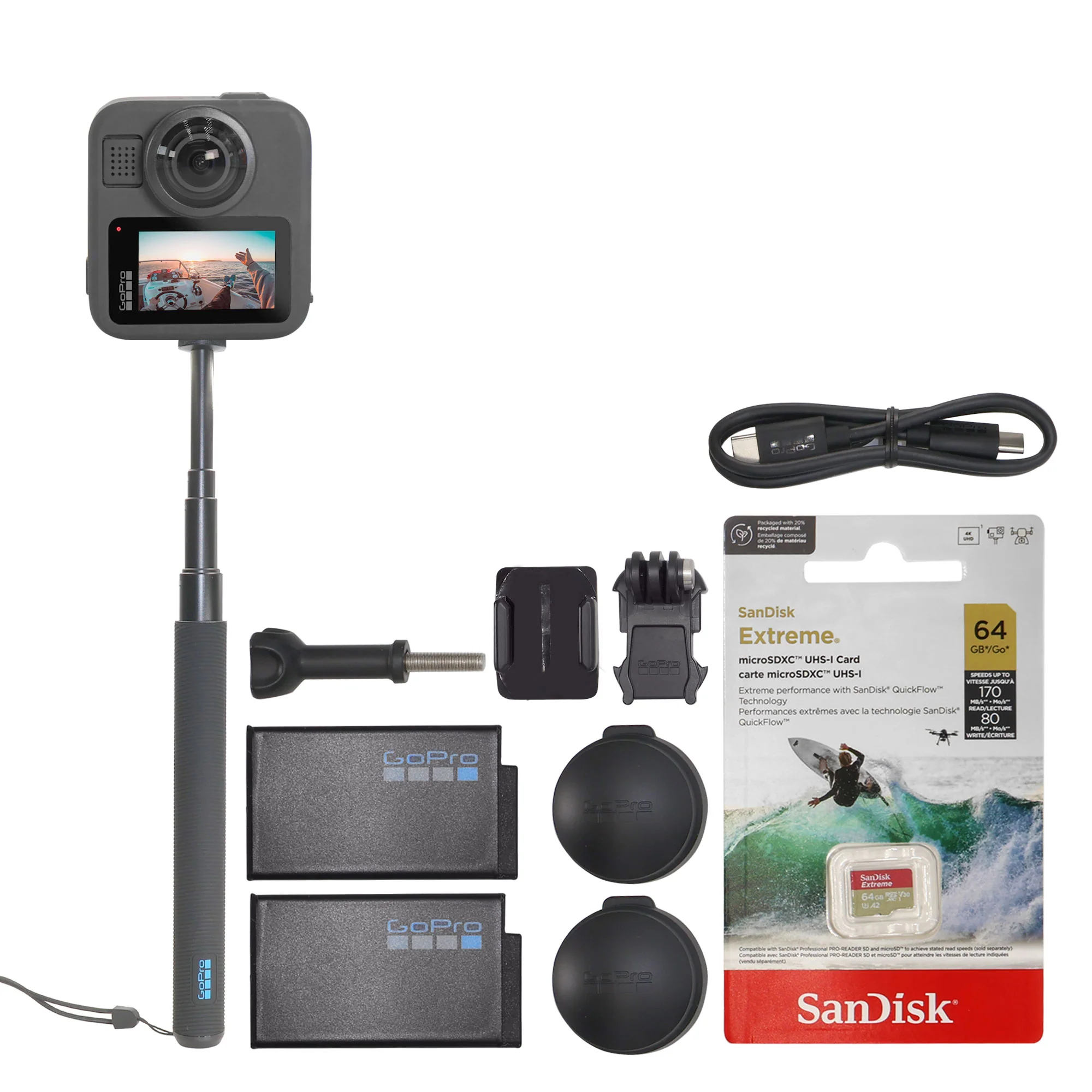 GoPro MAX2 True 8K 360 Action Camera Accessory Bundle - Image 6