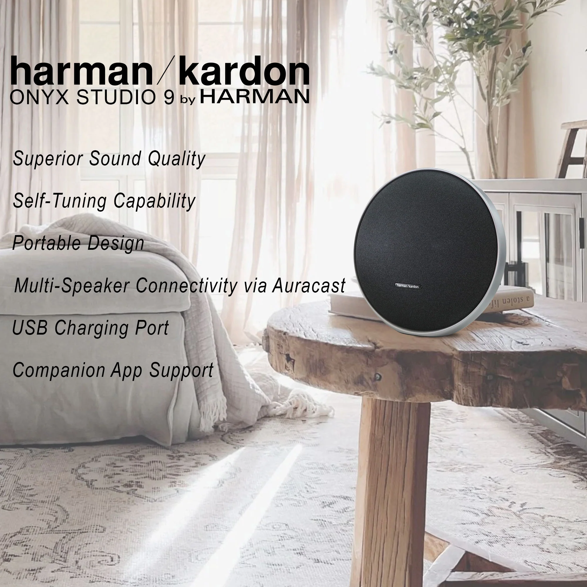 Harman Kardon Onyx Studio 9 - Portable Stereo Bluetooth Home Speaker with Built-in Battery and USB Charging - Image 2