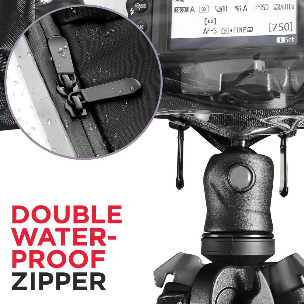 Waterproof Camera Rain Cover Shield Coat Protector Sleeve for Large Canon Nikon Sony Digital SLR Camera - Image 3