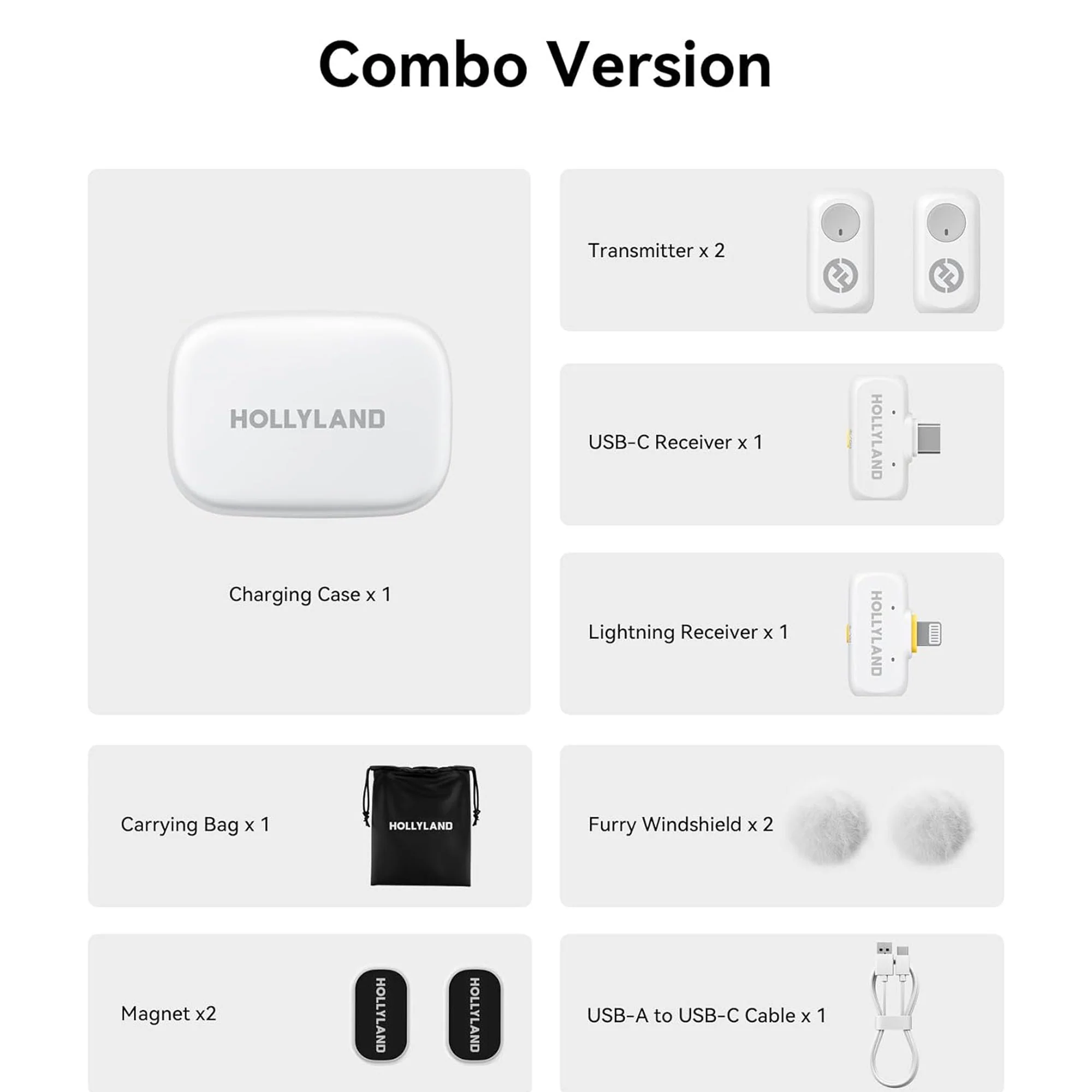 Hollyland LARK A1 Combo 2-Person Wireless Microphone System with USB-C and Lightning Connectors for Mobile Devices (Ivory White, 2.4 GHz) - Image 11
