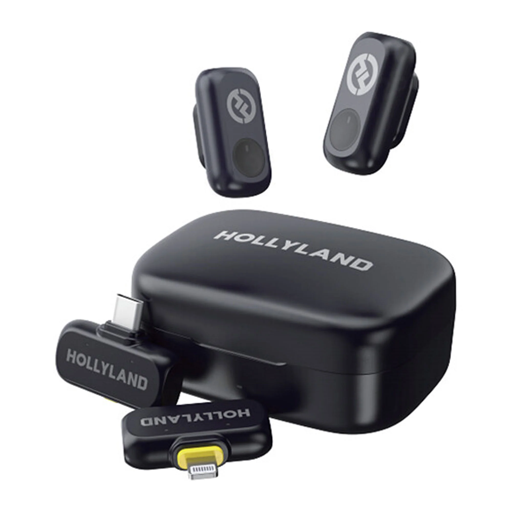 Hollyland LARK A1 Combo 2-Person Wireless Microphone System for Mobile Devices (Space Gray) with Content Creation Bundle - Image 2