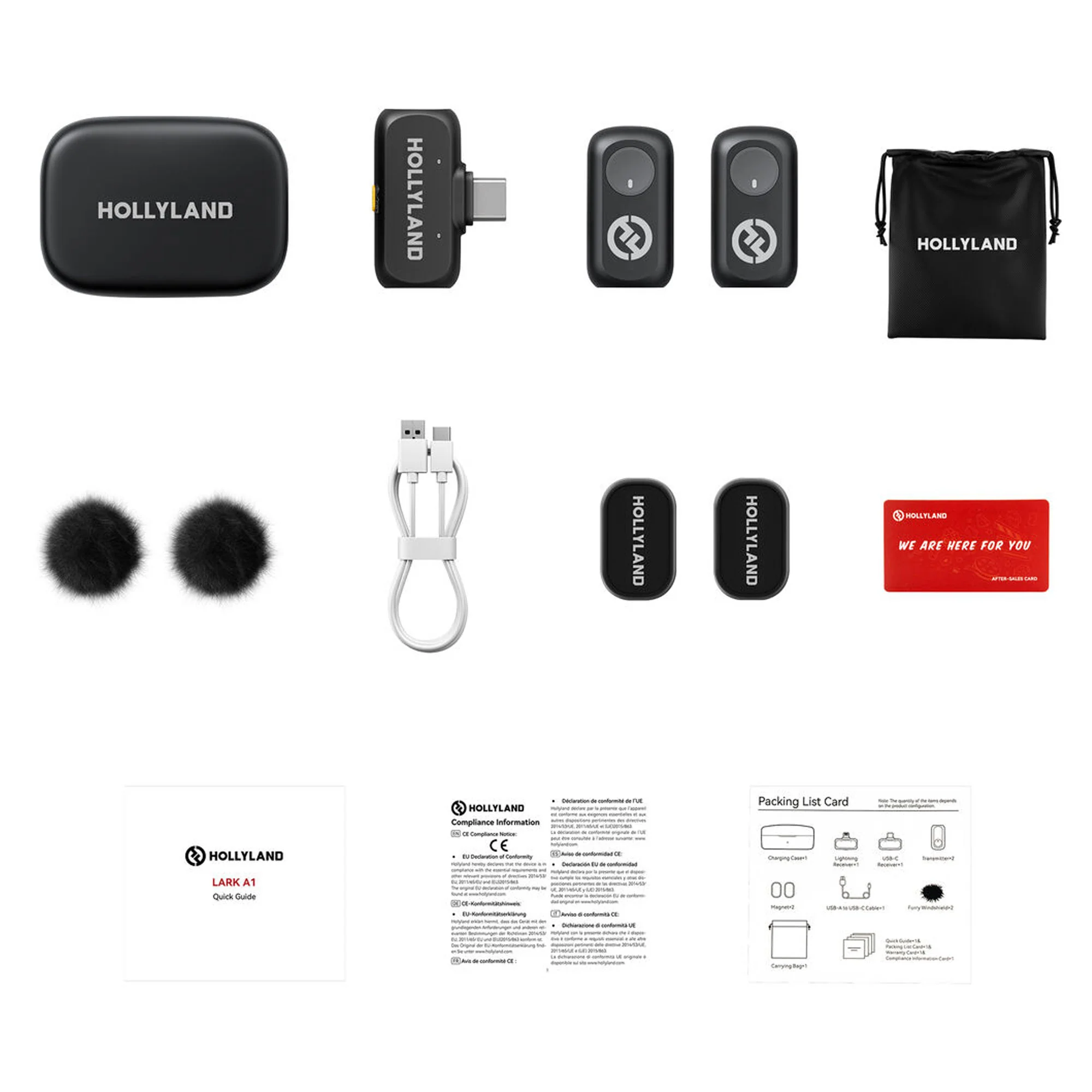 Hollyland LARK A1 Duo 2-Person Wireless Lavalier Microphone System with USB-C Connector for Mobile Devices (Space Gray, 2.4 GHz) - Image 10