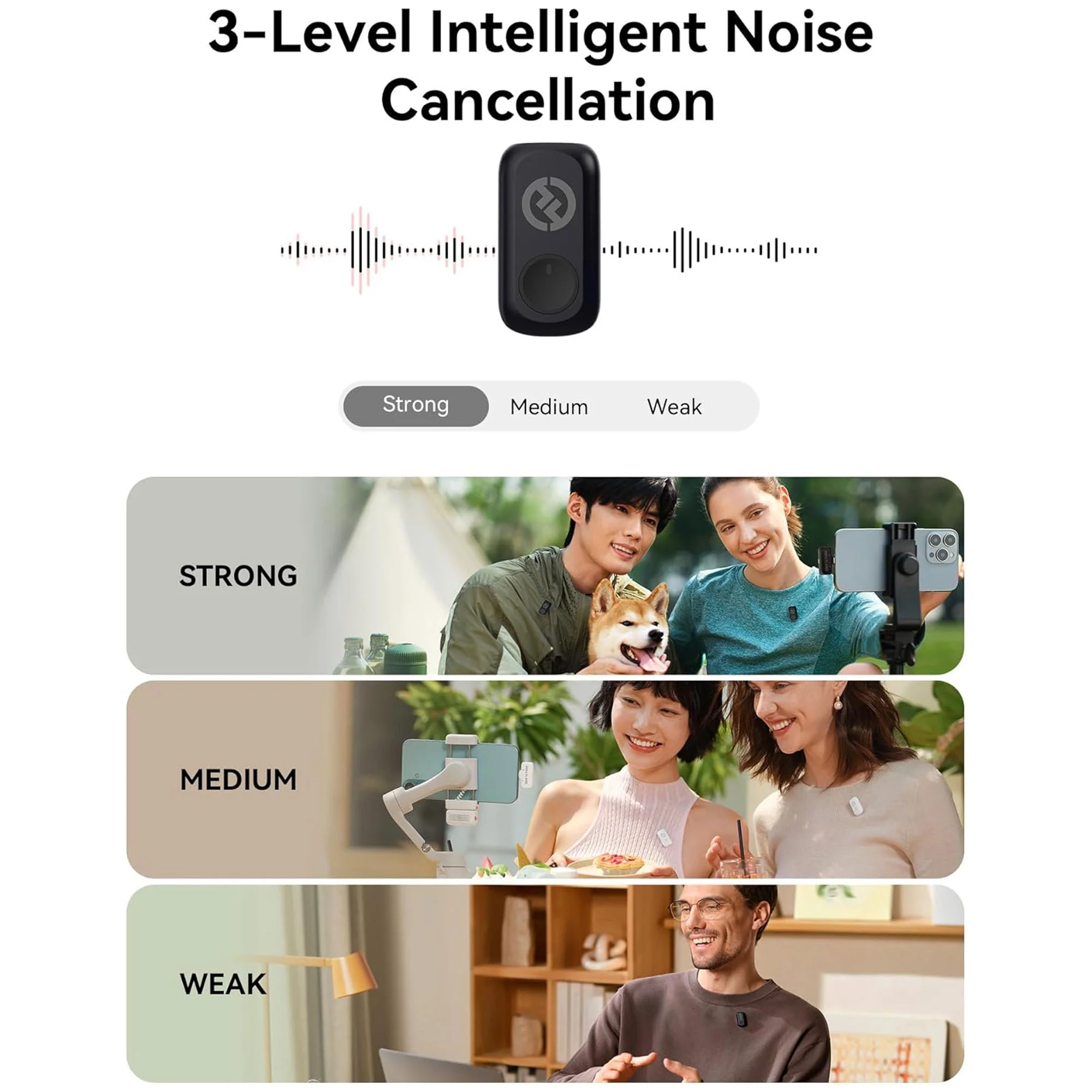 Hollyland LARK A1 Duo 2-Person Wireless Lavalier Microphone System with USB-C Connector for Mobile Devices (Space Gray, 2.4 GHz) - Image 3