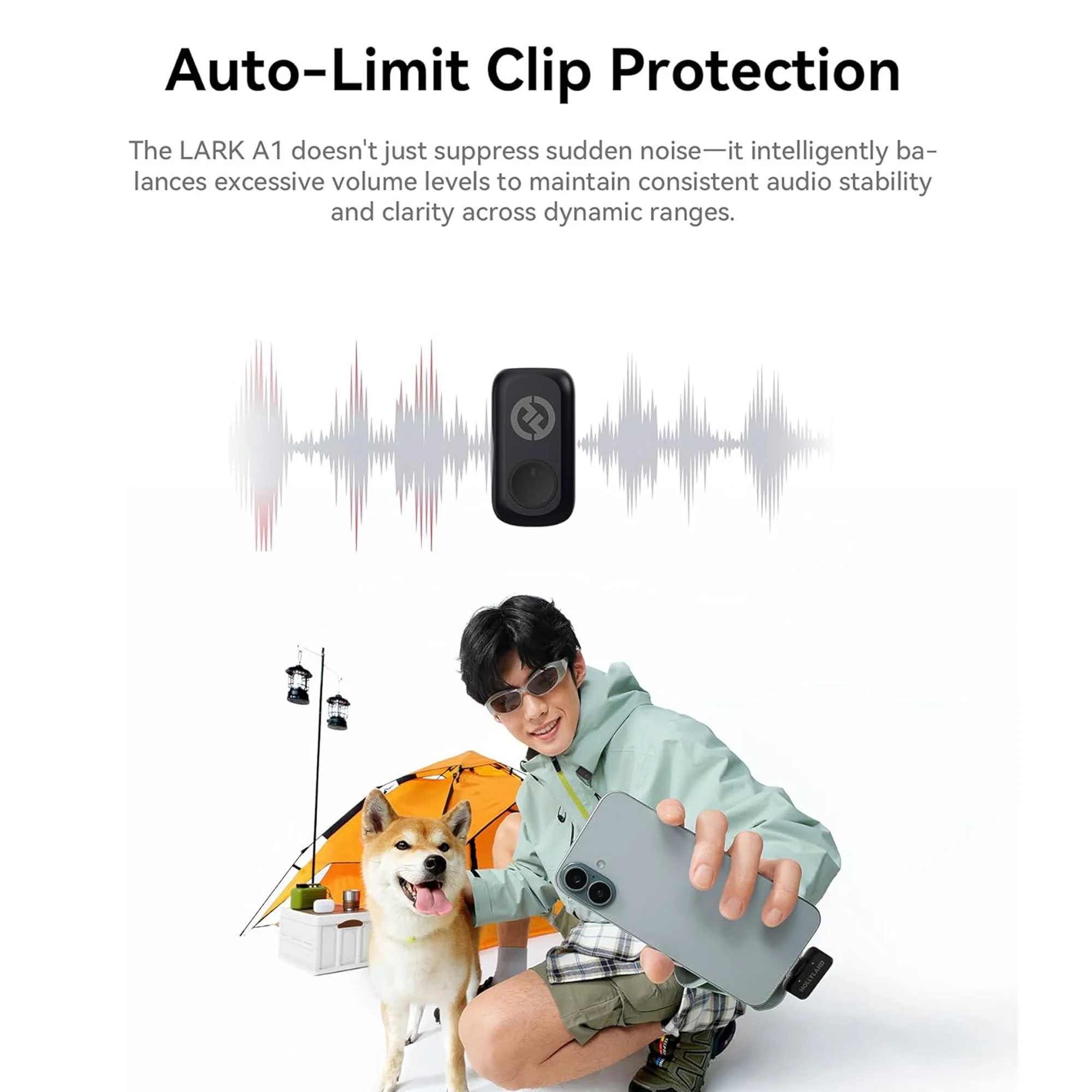 Hollyland LARK A1 Duo 2-Person Wireless Lavalier Microphone System with USB-C Connector for Mobile Devices (Space Gray, 2.4 GHz) - Image 8