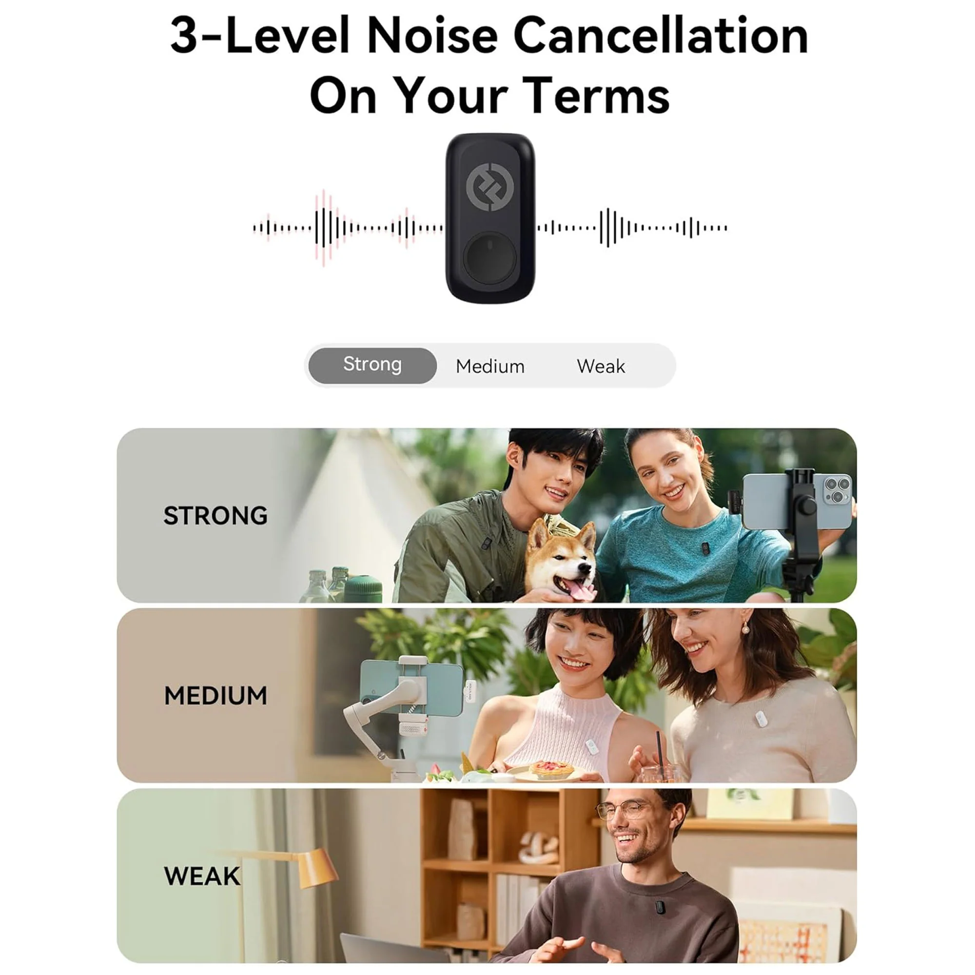 Hollyland LARK A1 Mini Duo 2-Person Wireless Mic System for iOS + 16GB MicroSD & 13" Pocket Tripod - Image 4