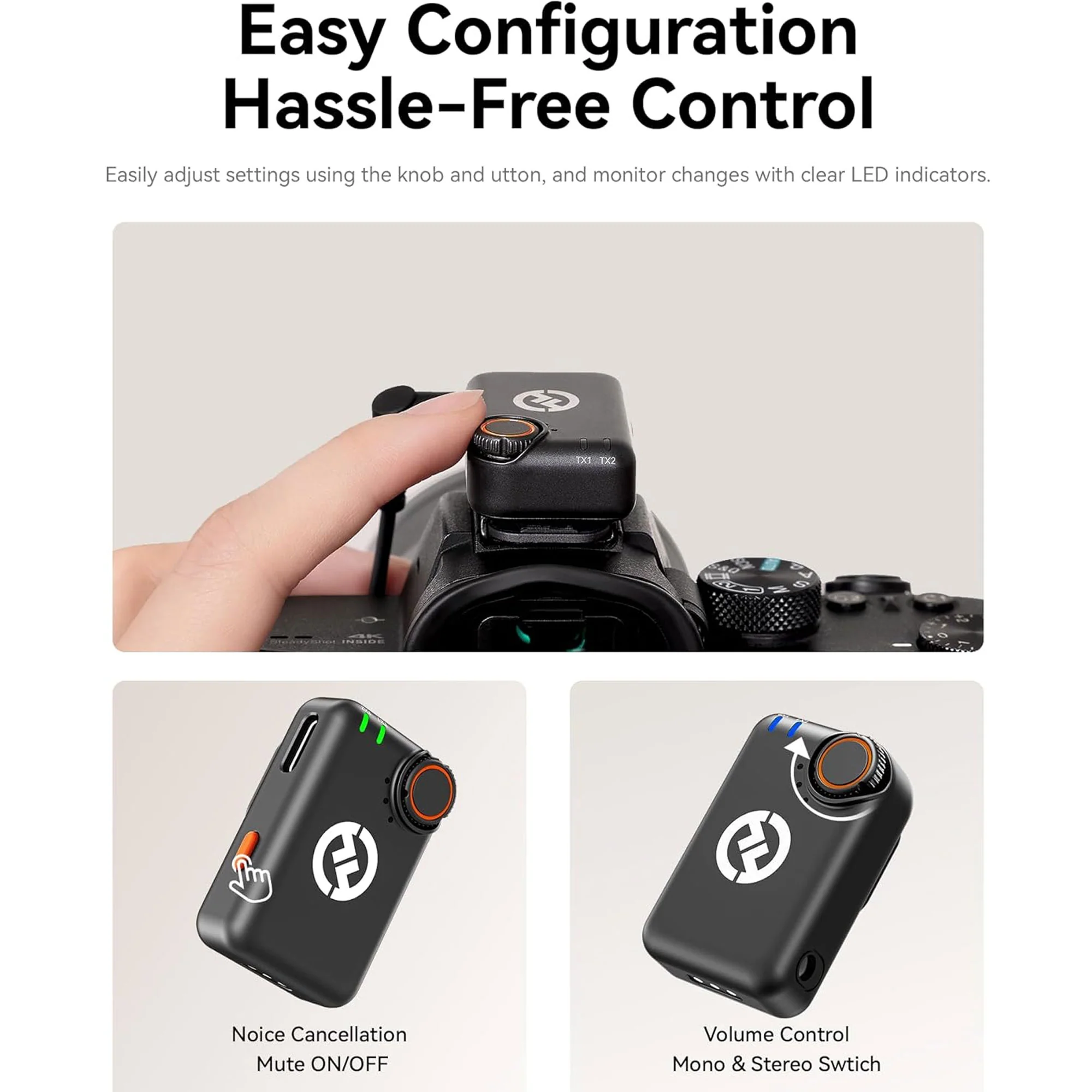 Hollyland LARK M2S Combo 2-Person Wireless Microphone System with USB-C to Lightning - Universal Compatibility (2.4 GHz, Space Gray) - Image 7