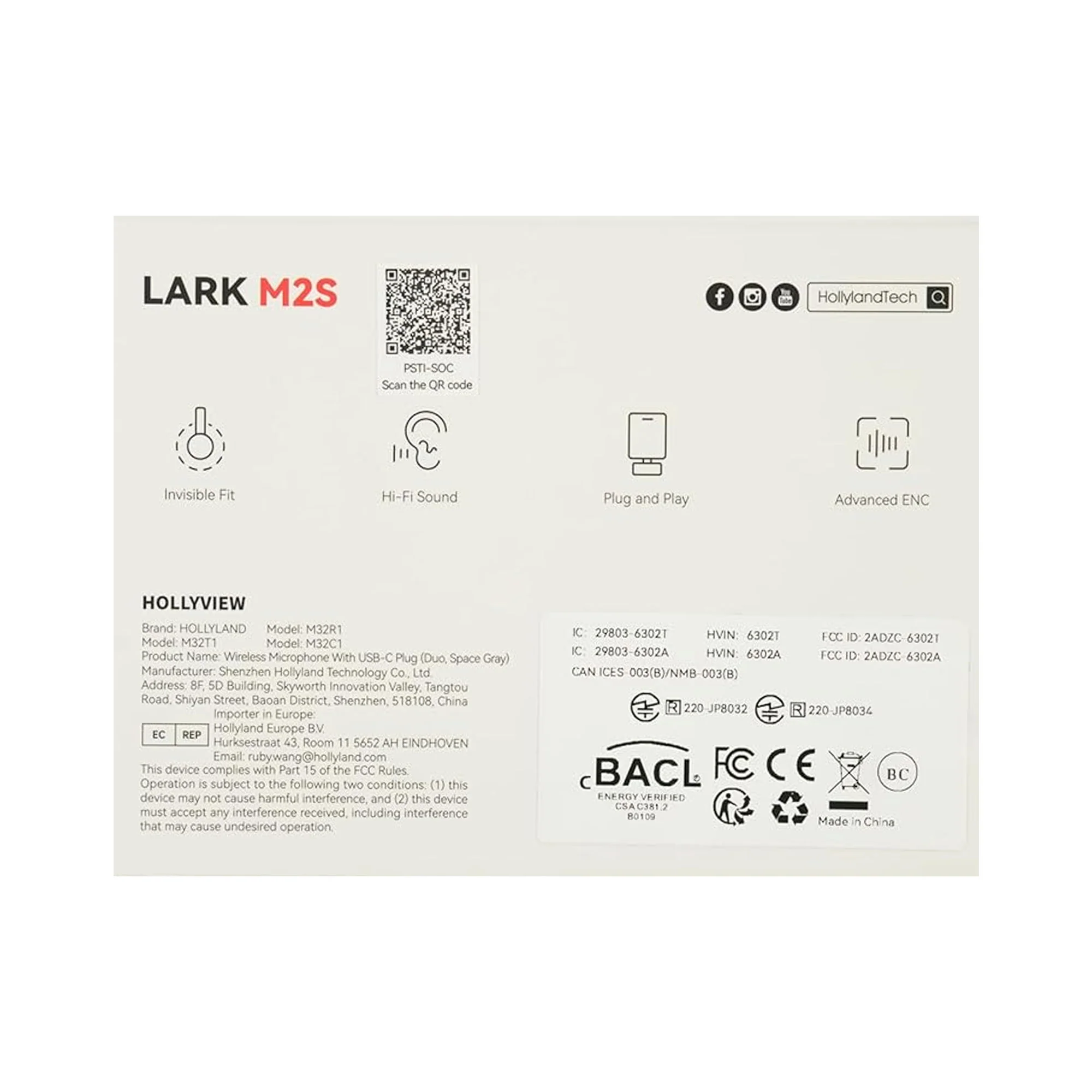 Hollyland LARK M2S DUO 2-Person Wireless Microphone System with USB-C Connector for Mobile Devices - Plug & Play (2.4 GHz, Space Gray) - Image 9
