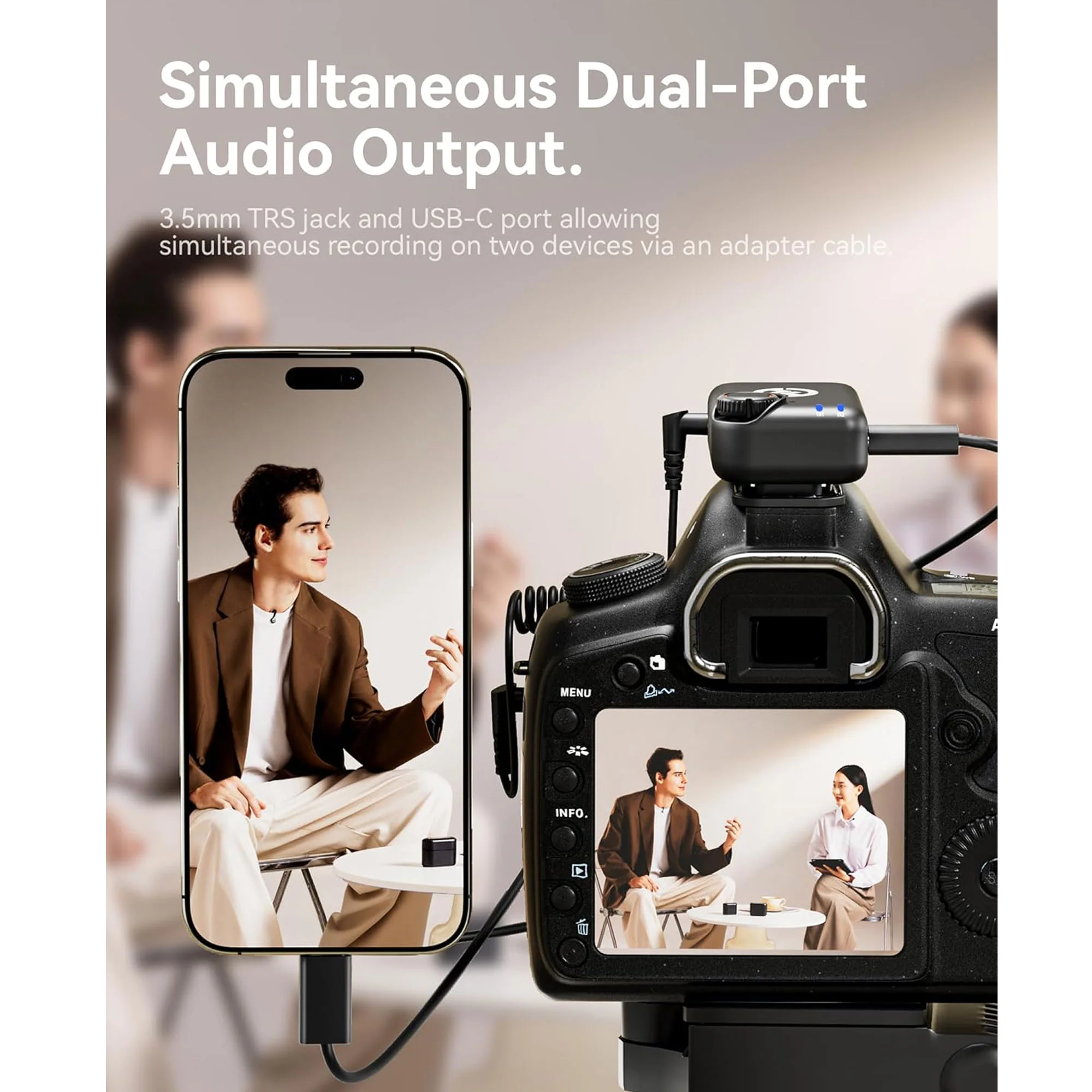 Hollyland Lark M2S Ultimate Combo (Camera RX+USB-C RX+Lightning RX) Wireless Lavalier Microphone + 2x Lavalier Microphone - Image 9
