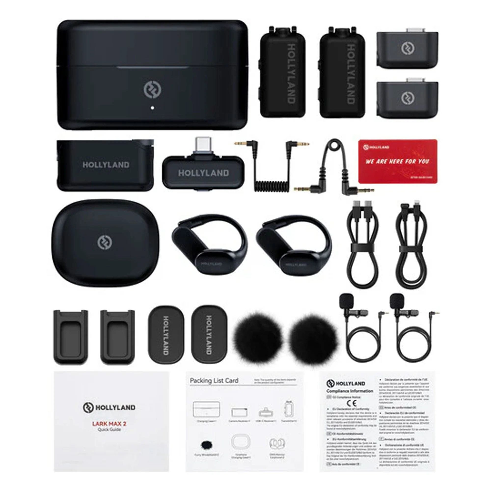 Hollyland LARK MAX 2 ULTIMATE COMBO 2-Person Wireless Lavalier Microphone System for Cameras and Mobile Devices (Space Gray) - Image 2