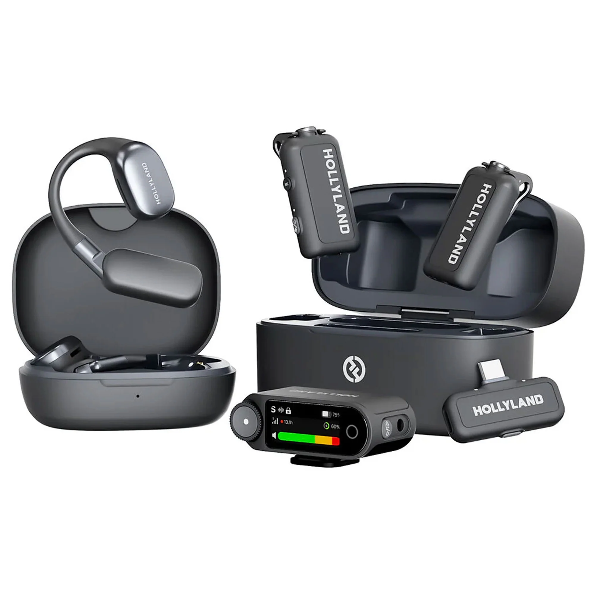 Hollyland LARK MAX 2 ULTIMATE COMBO 2-Person Wireless Lavalier Microphone System for Cameras and Mobile Devices Creator Essentials Bundle - Image 2