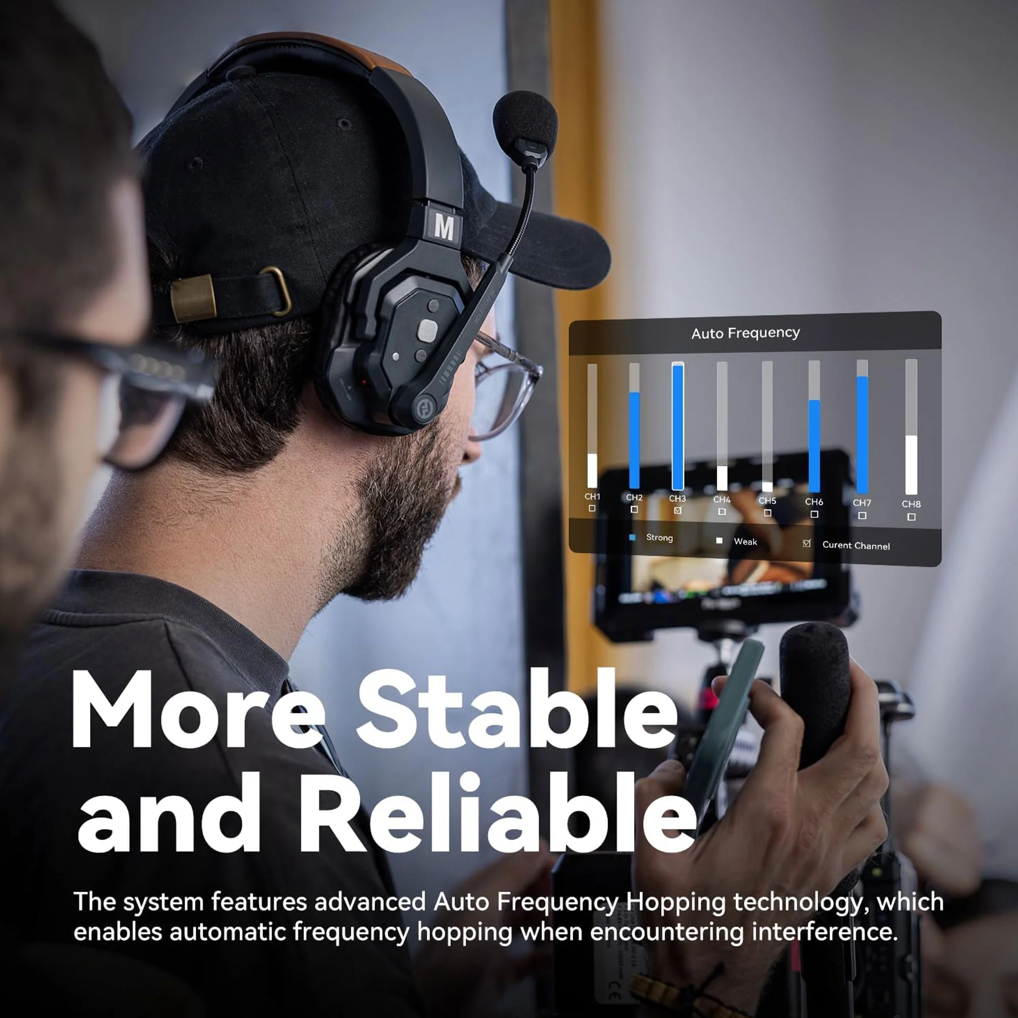 Hollyland Solidcom SE Global 4S 4-Person Full-Duplex Single-Ear Noise Canceling Headset Intercom System (2.4 GHz) - Image 6